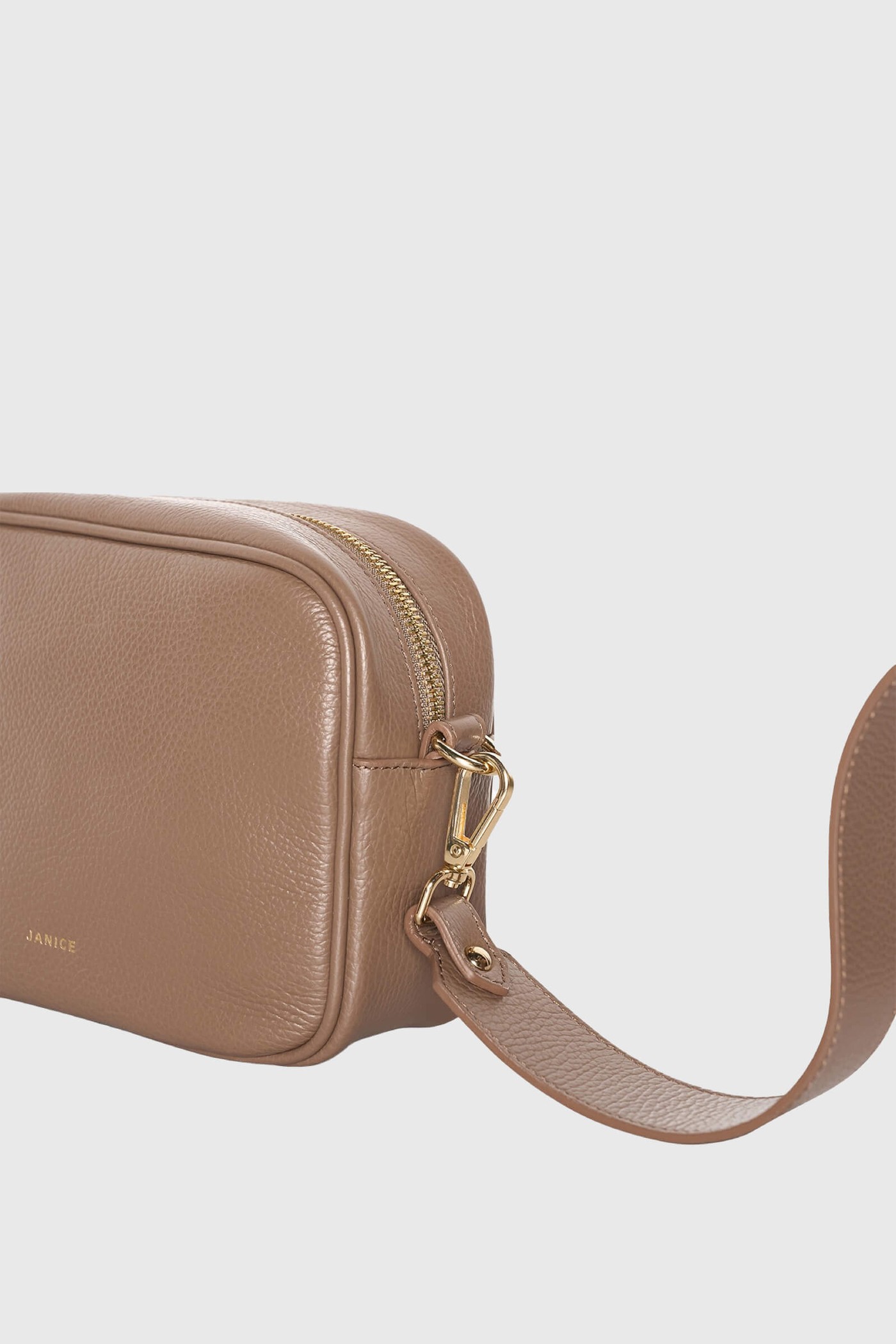 Leren Crossbody Dames Bruce Taupe