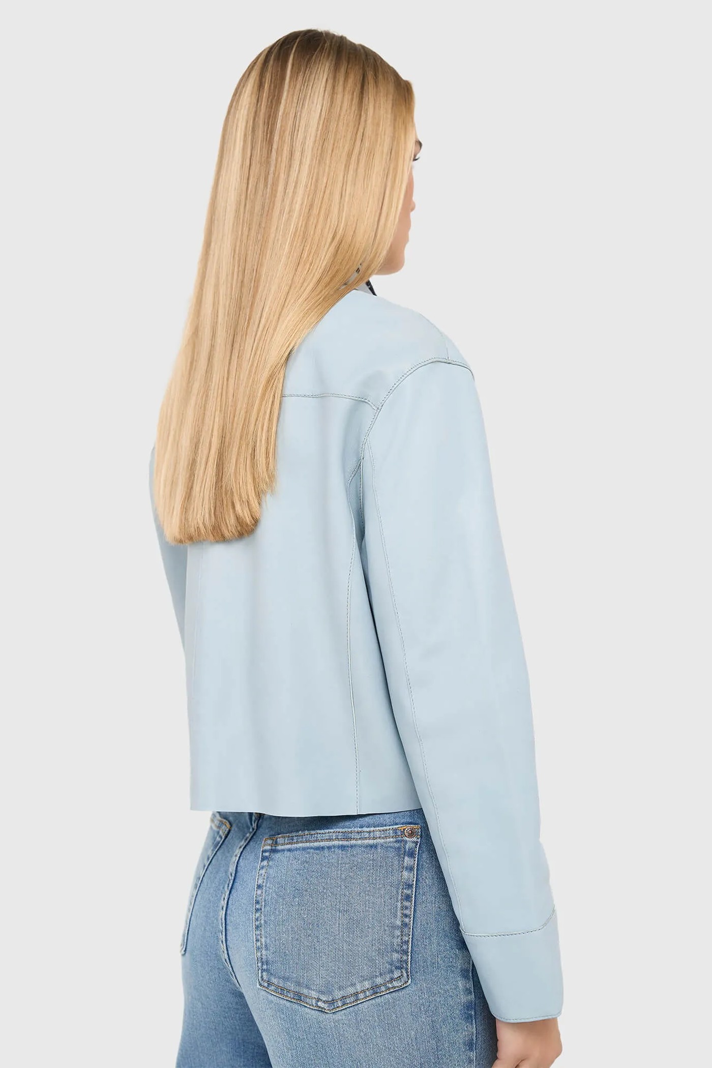 Leren Jas Dames William Blauw