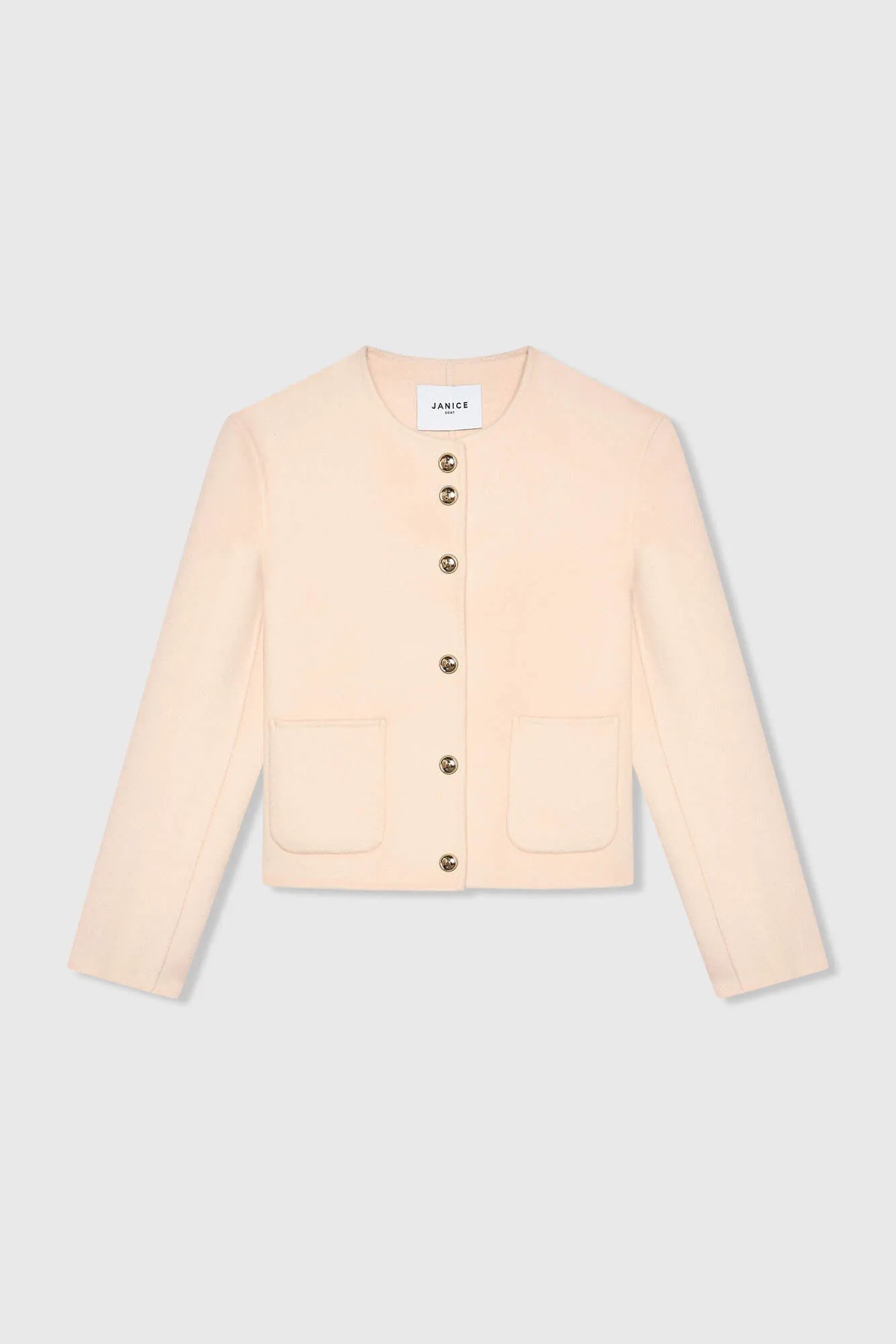 Cashmere Jas Dames Kort Vince Double Face Peach