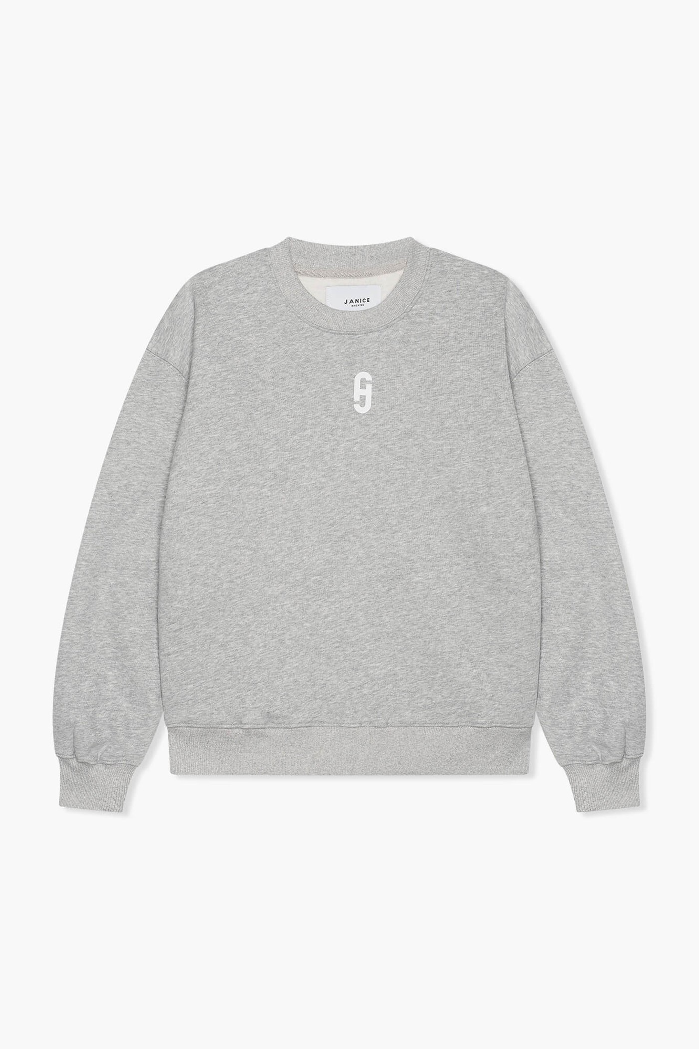 Sweater Dames Katoen Logo Wit Andy Grijs