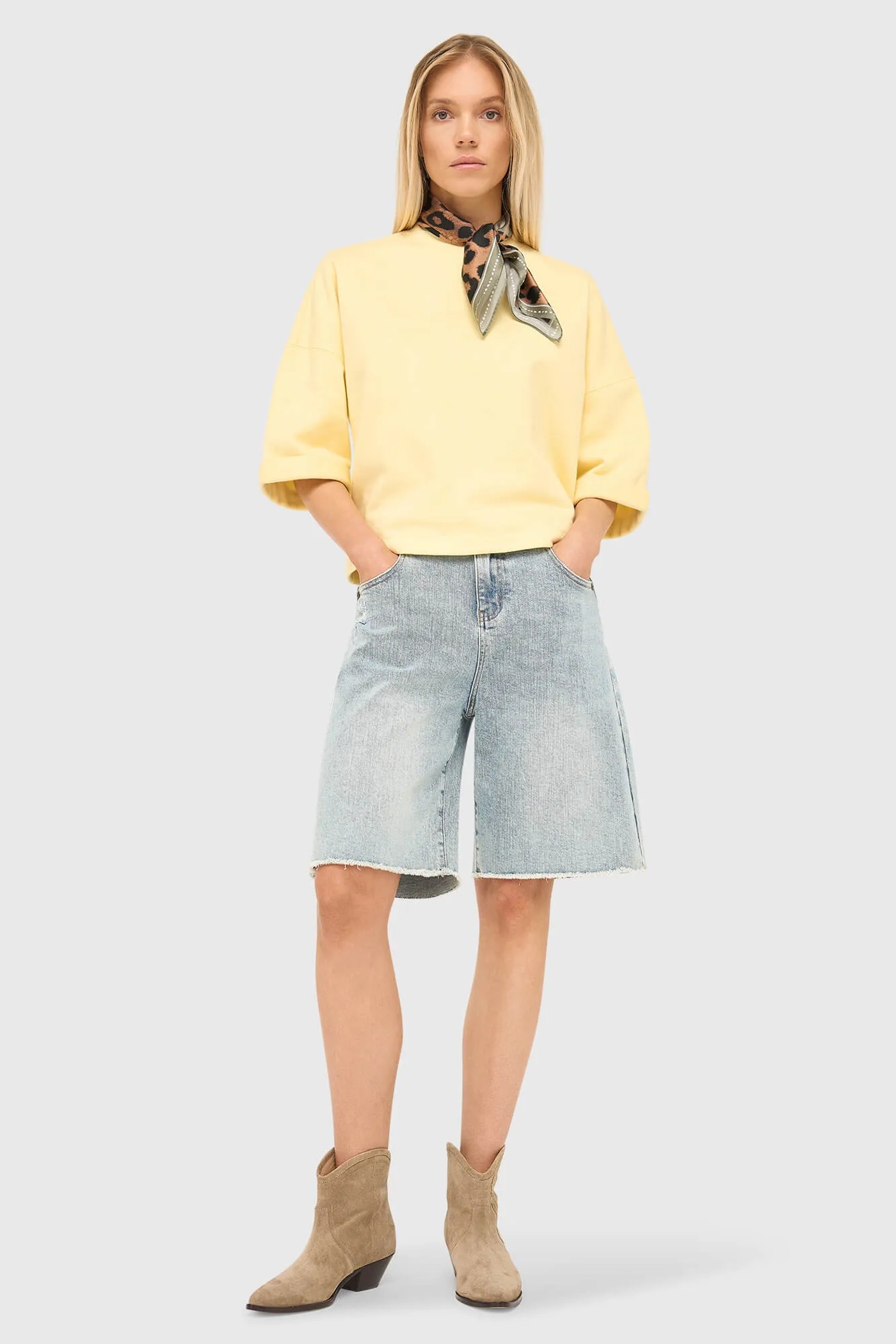 Shorts Jeans Dames Stretch Bo Blauw 565