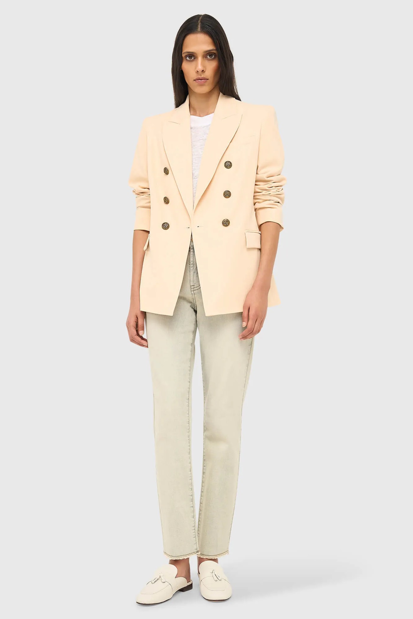 Blazer Dames Knopen Getailleerd Connor Peach