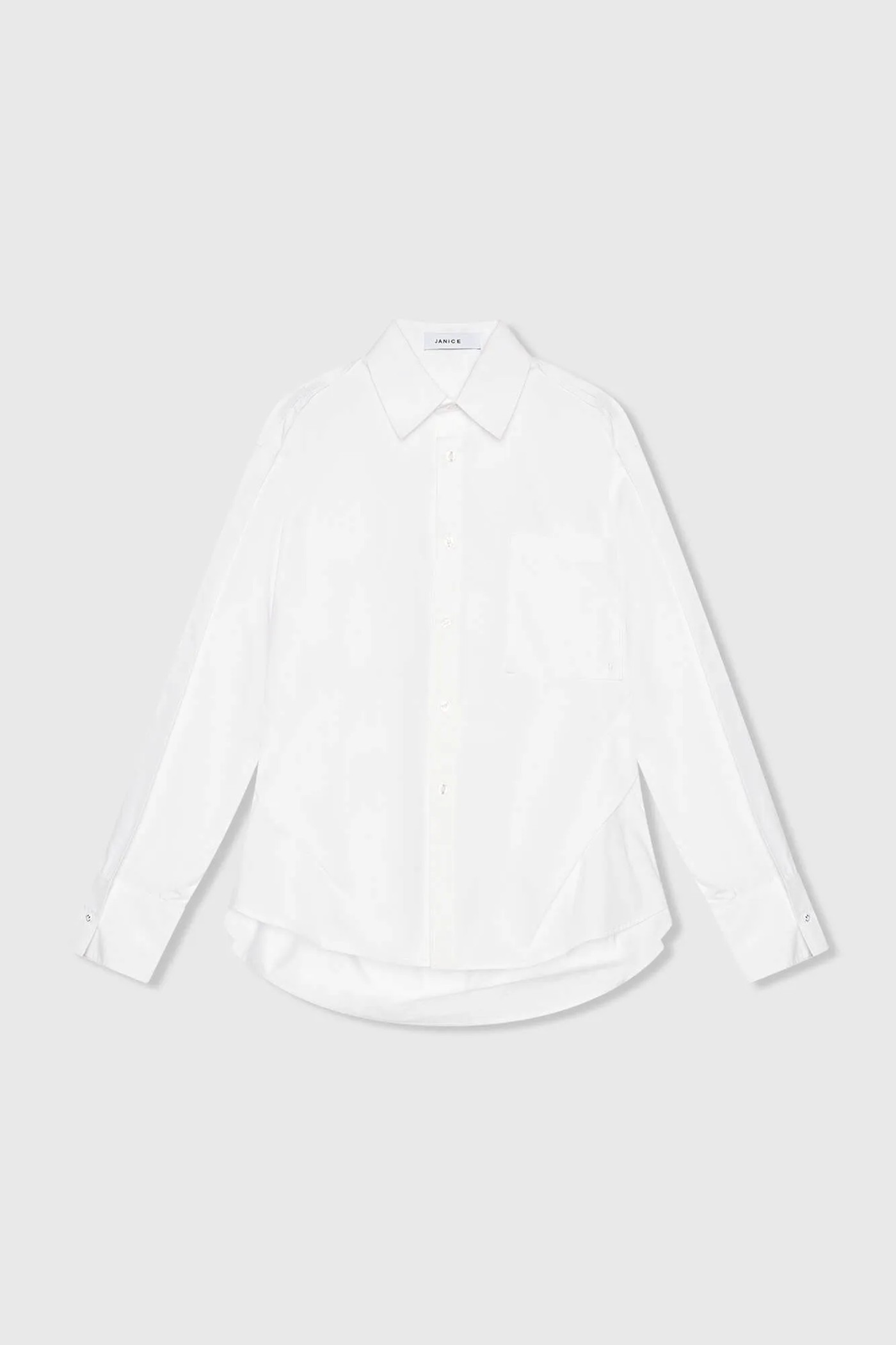 Witte Katoenen Oversized Dames Blouse Phil