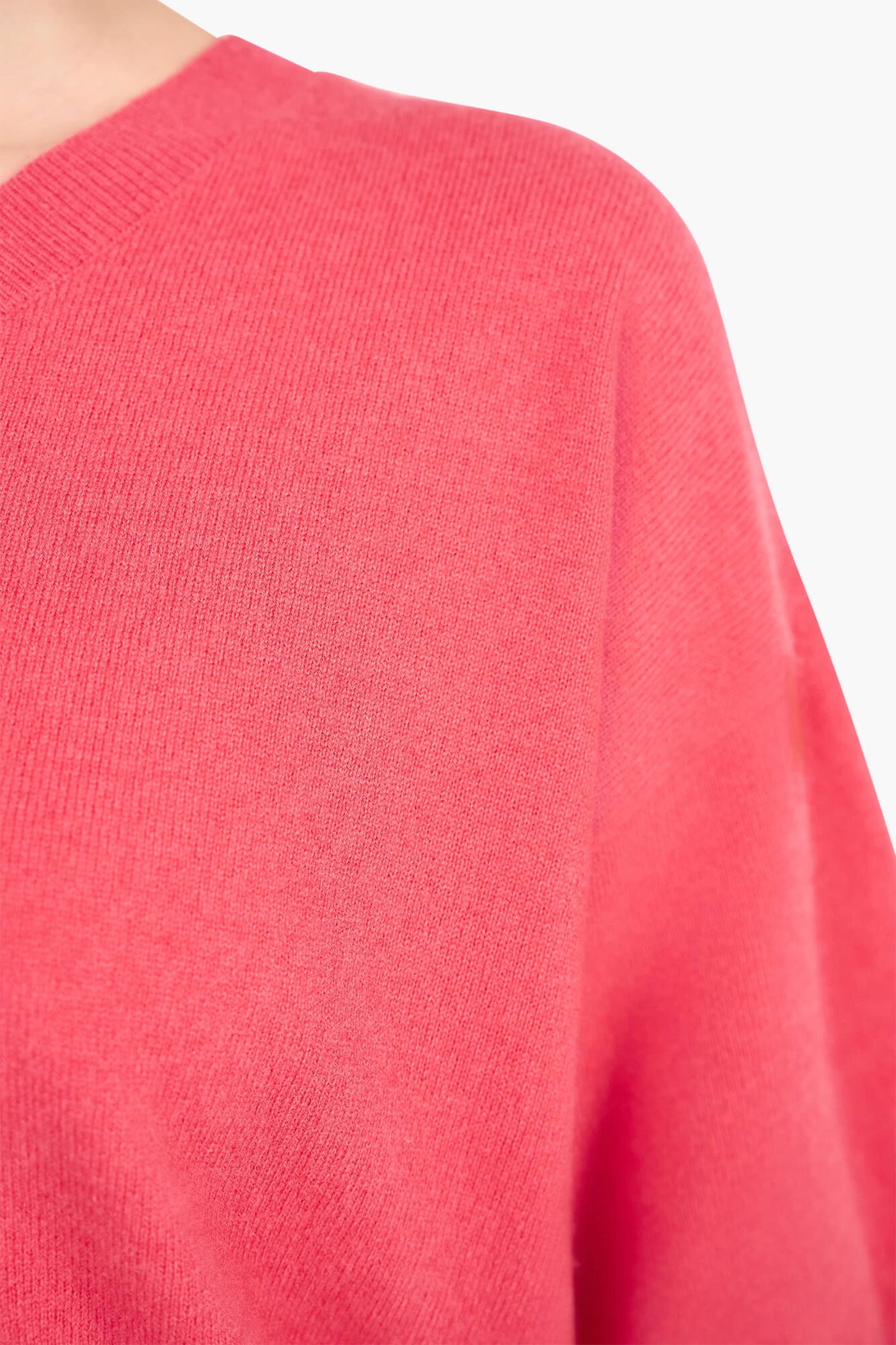 Cashmere Trui Dames Korte Mouw Romeo Coraal