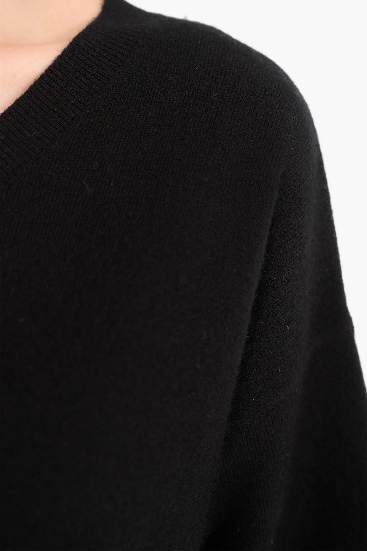 Cashmere Trui Dames Korte Mouw Romeo Zwart