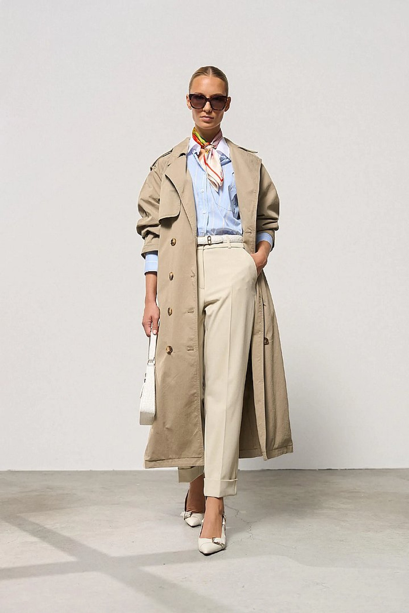 Trenchcoat Dames Oversized Cedric groen