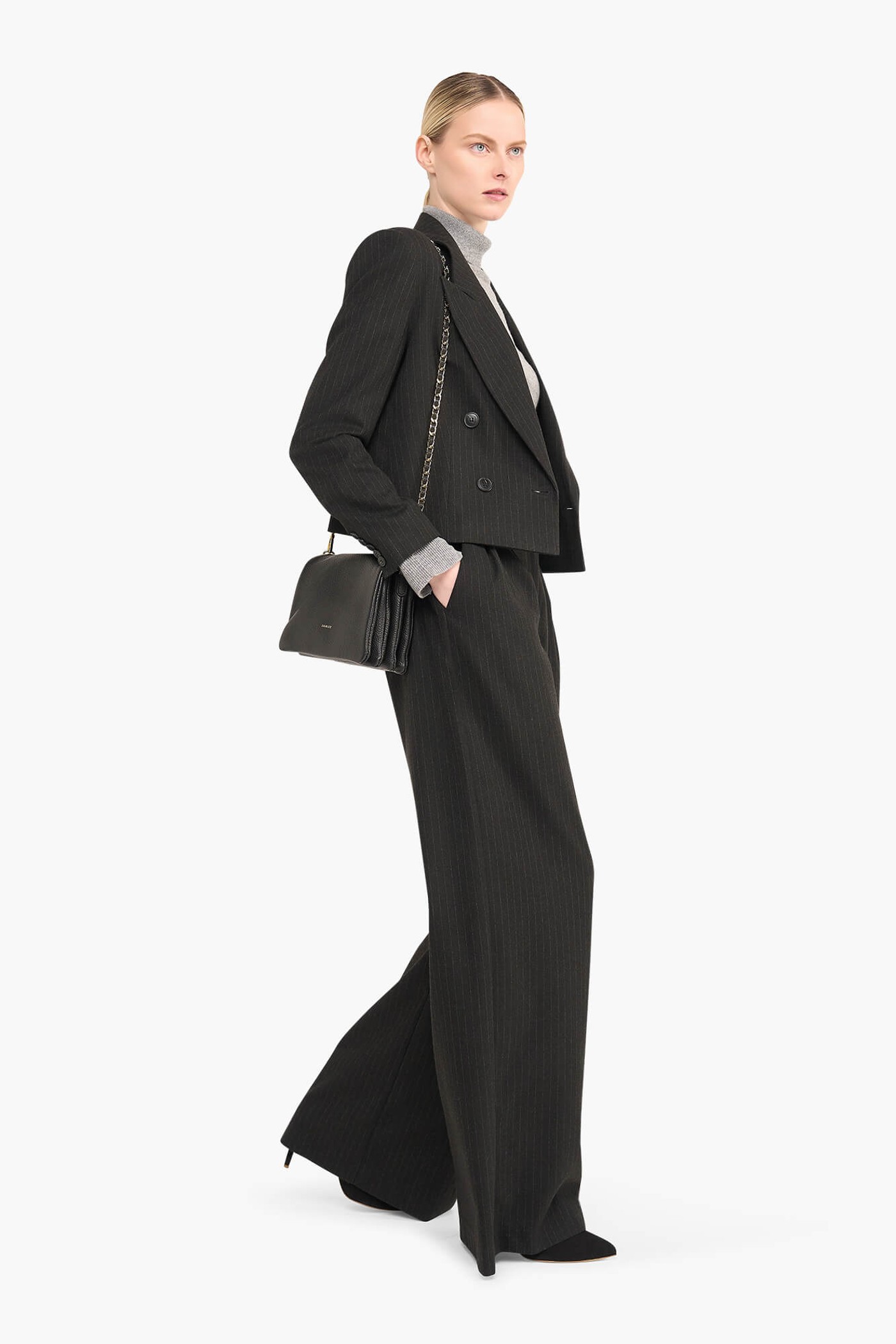 Blazer Dames Kort Stan Zwart Streep