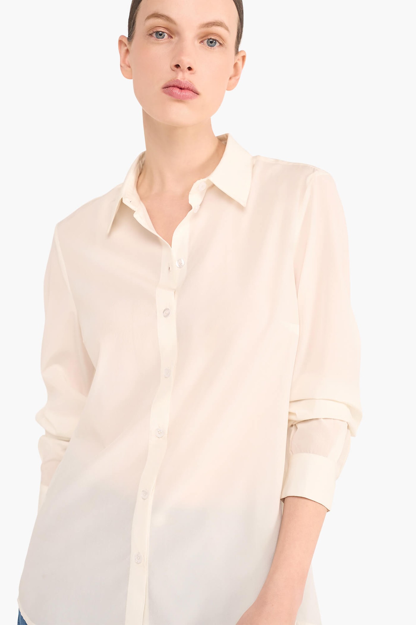 Zijden Dames Blouse Dylan Off White