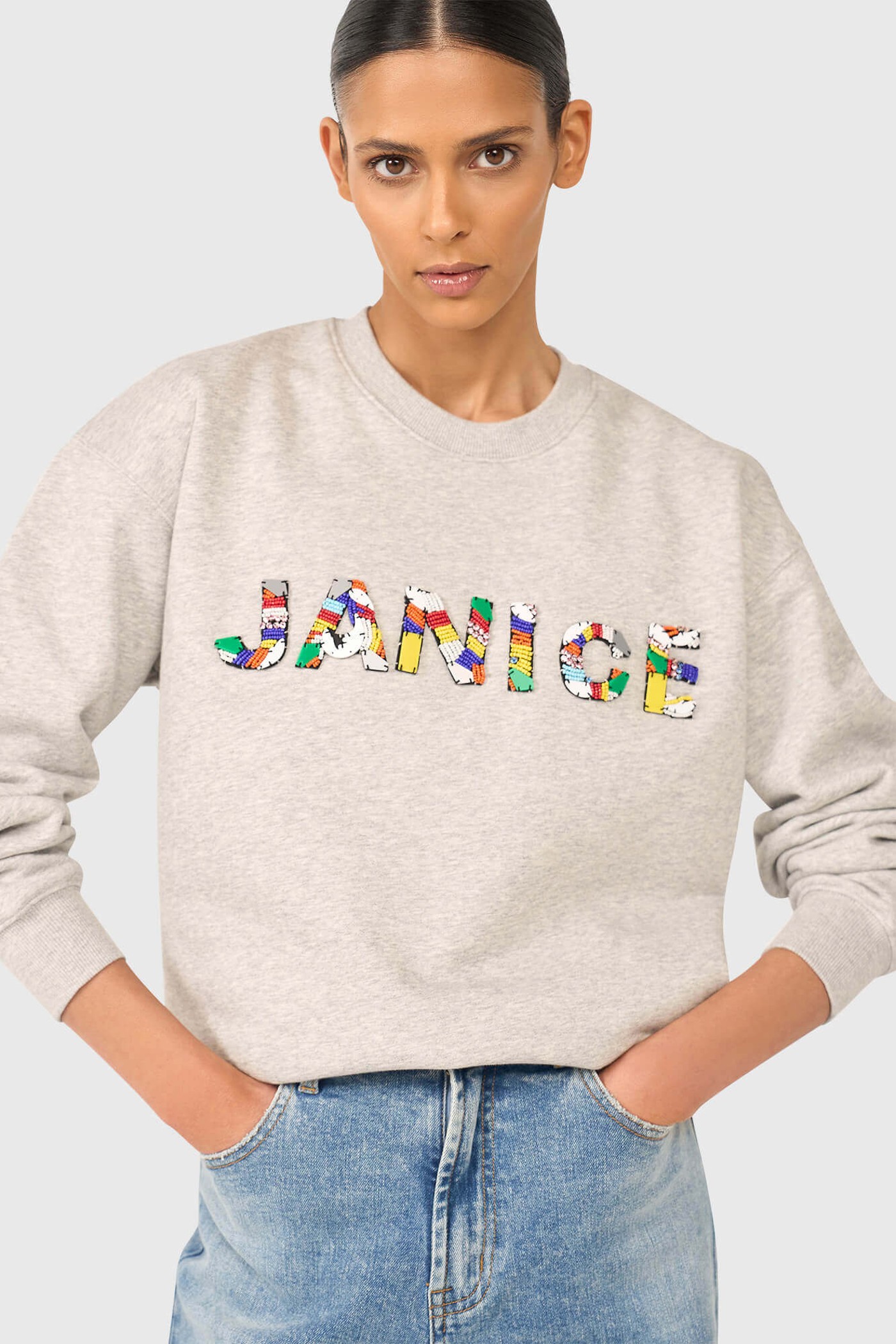 Andy Sweater Grijs Steentjes