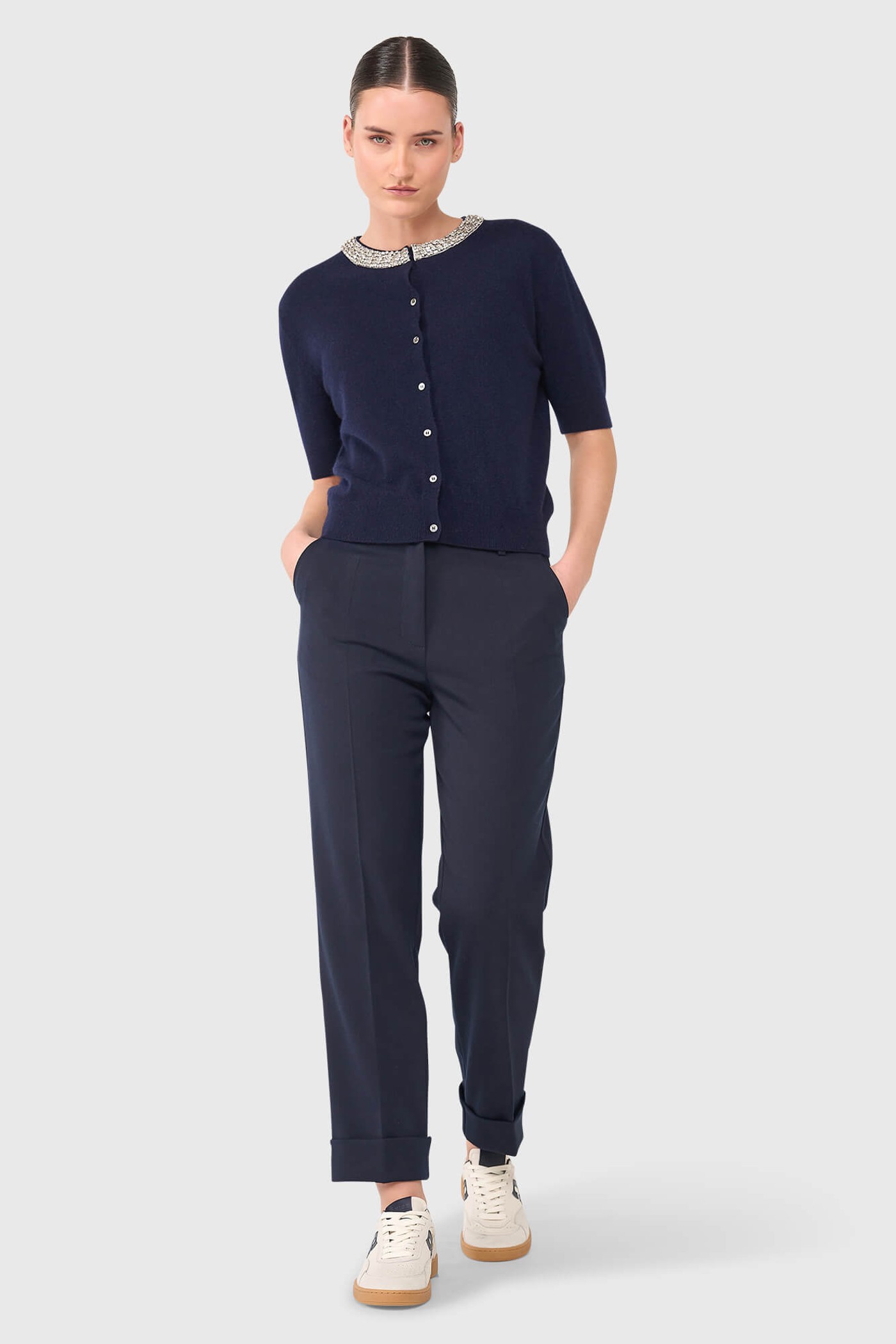 Moon Donkerblauw Steentjes
