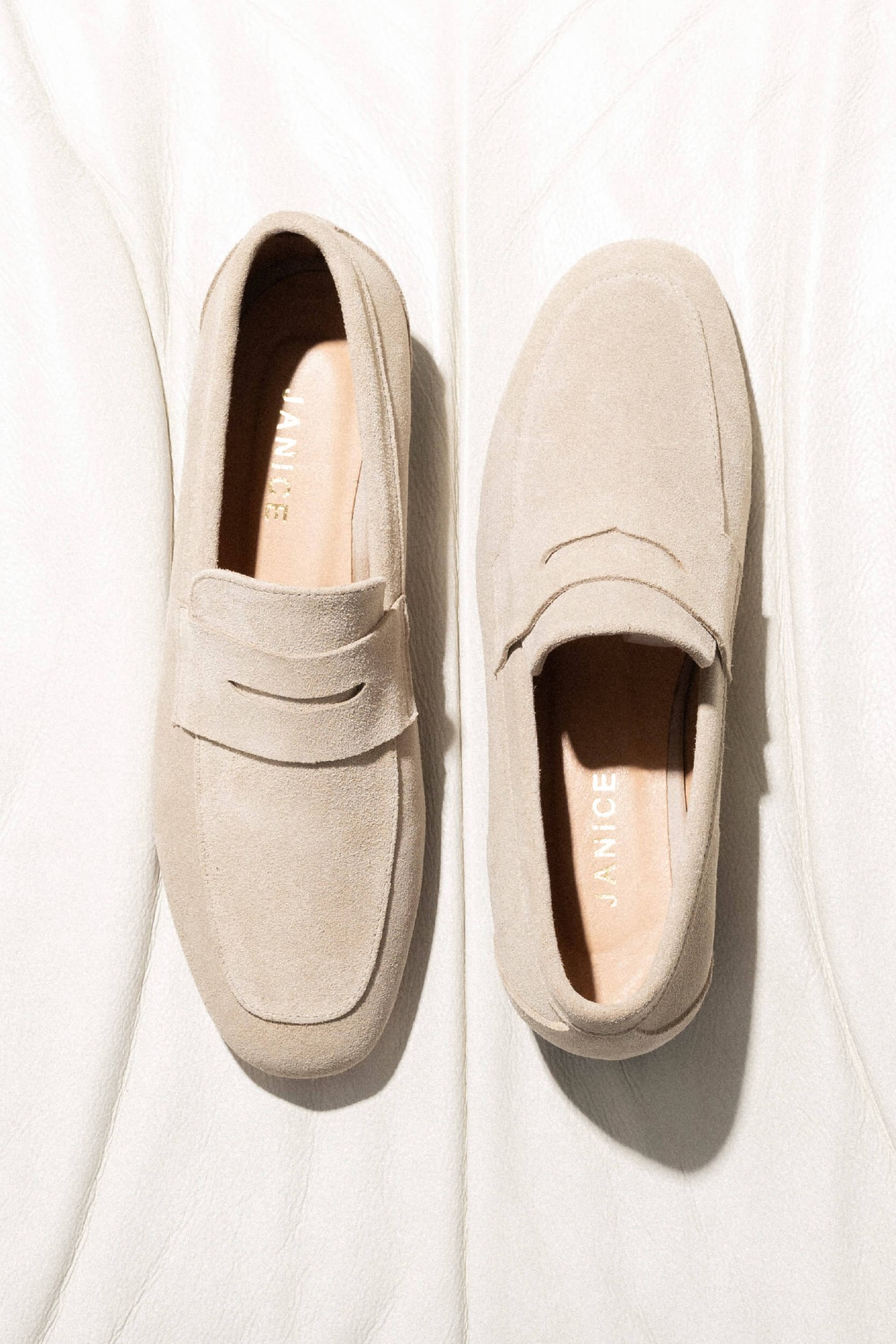 Loafers Dames Suede Burt Nude
