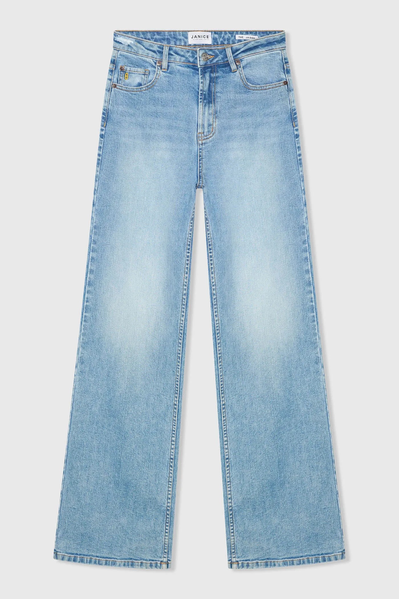 Jeans Dames Rechte Pijp High Rise Jason Blauw 786