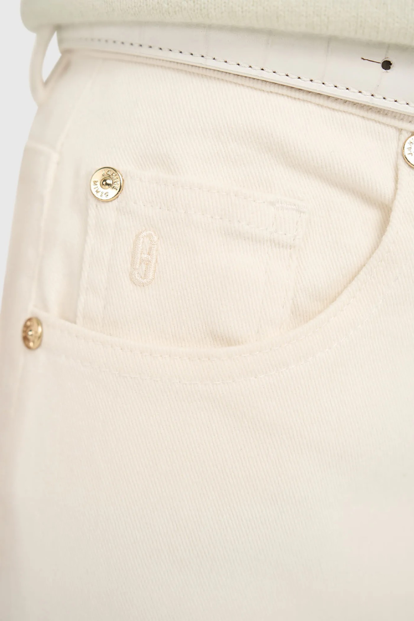 Jeans Dames Wide Leg High Rise Stretch Mason Off White 264