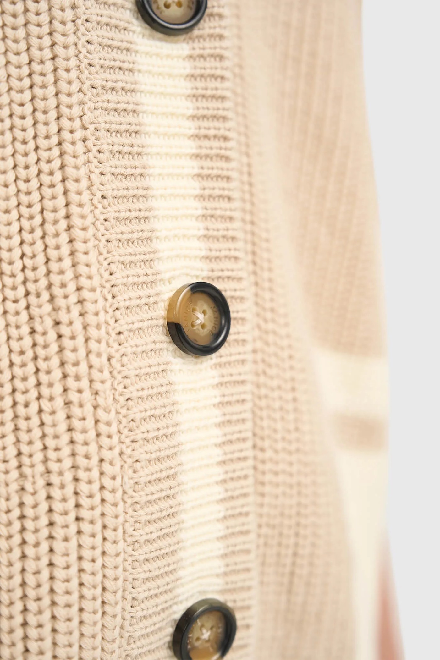 Katoenen Vest Knopen Dames Mars Beige