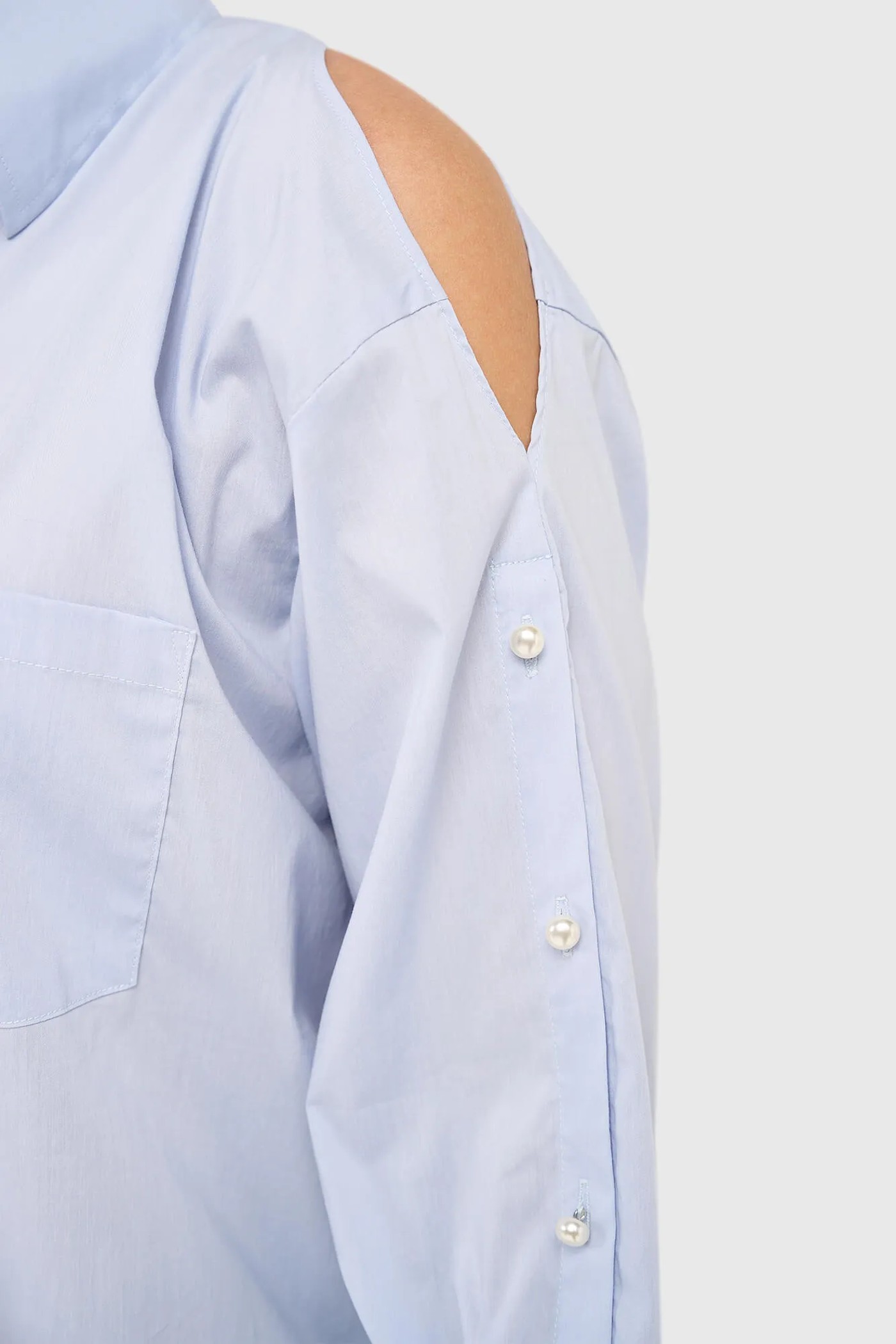 Blouse Dames Katoen Blauw Paul