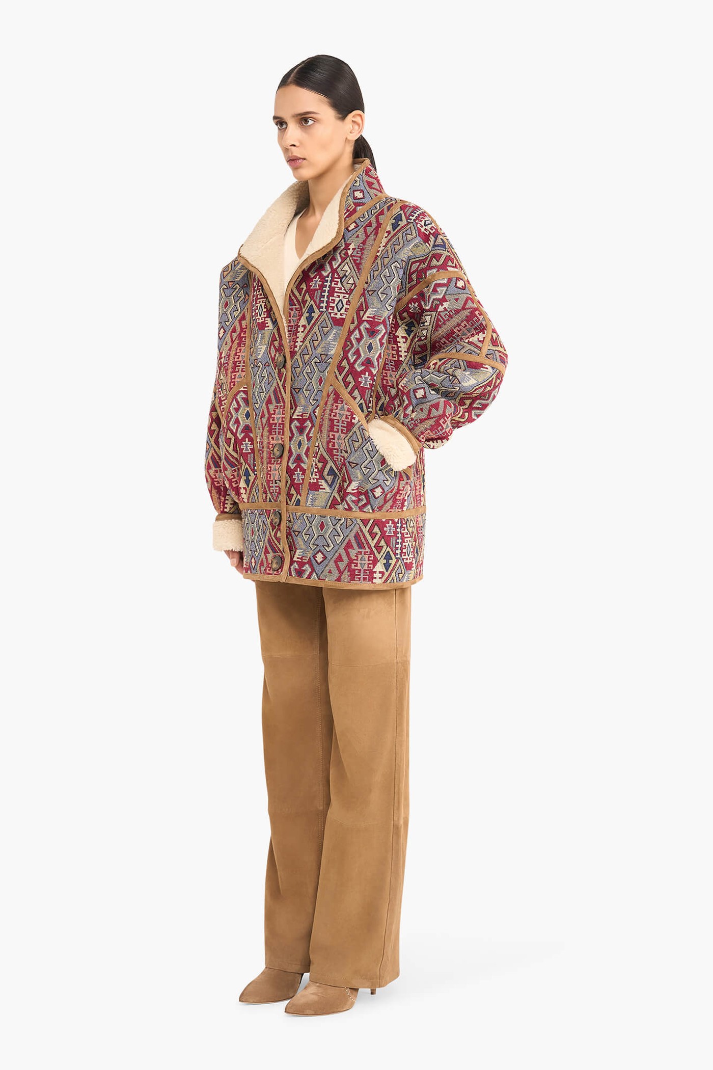 Jas Dames Jacquard Seth Aztec Red