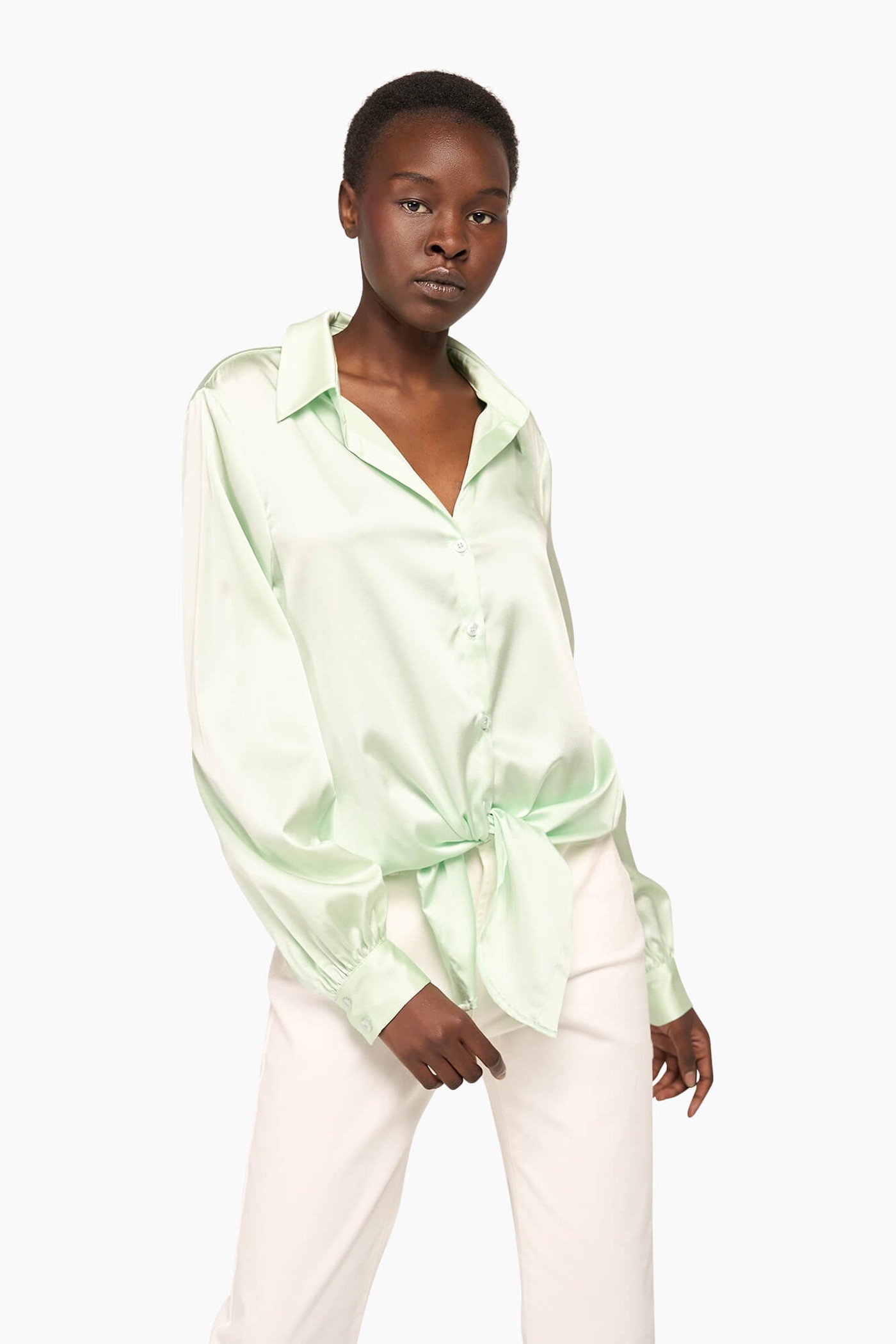 Zijden Blouse Dames Bobby Mint