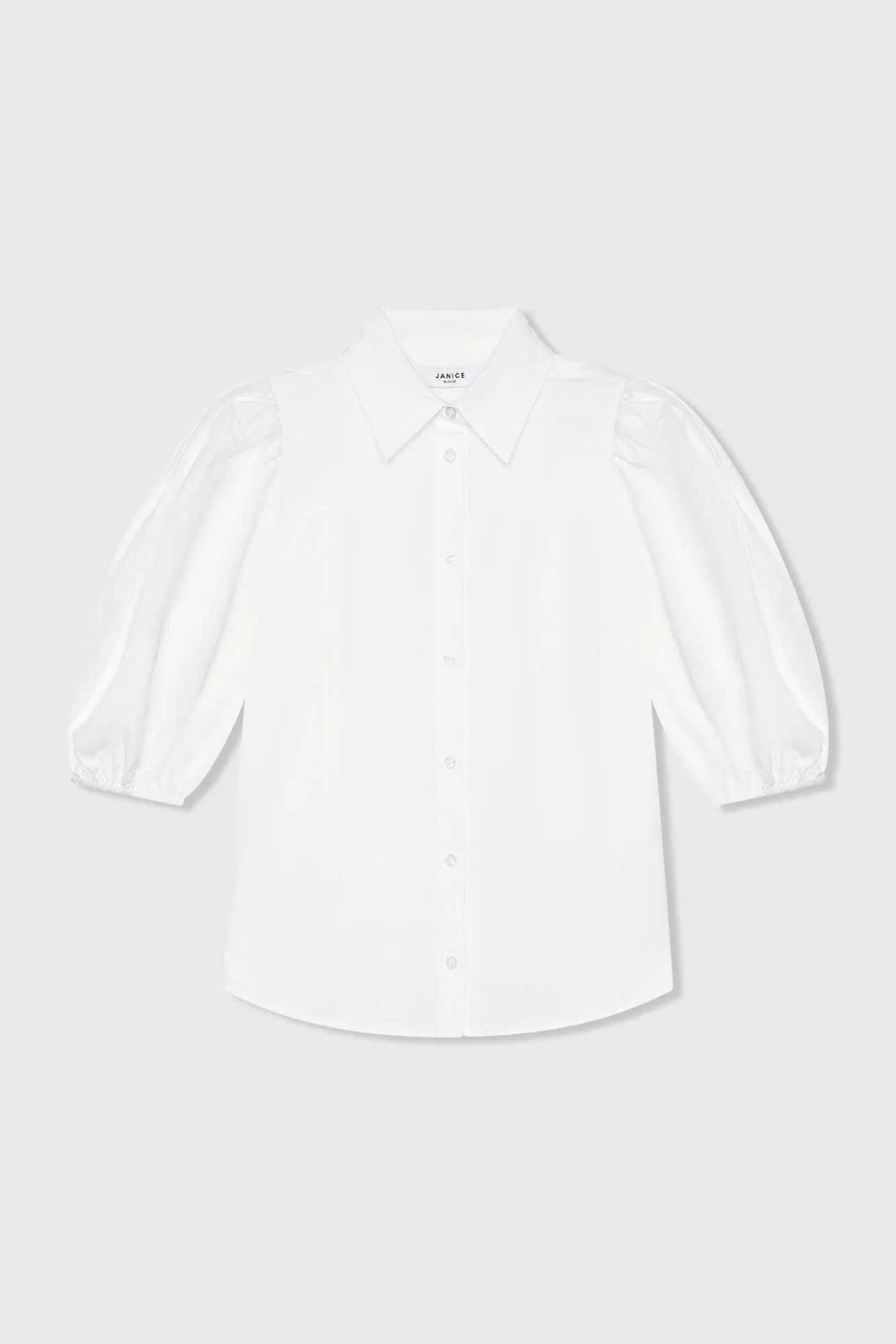 Witte Katoenen Blouse Dames Lars Wit