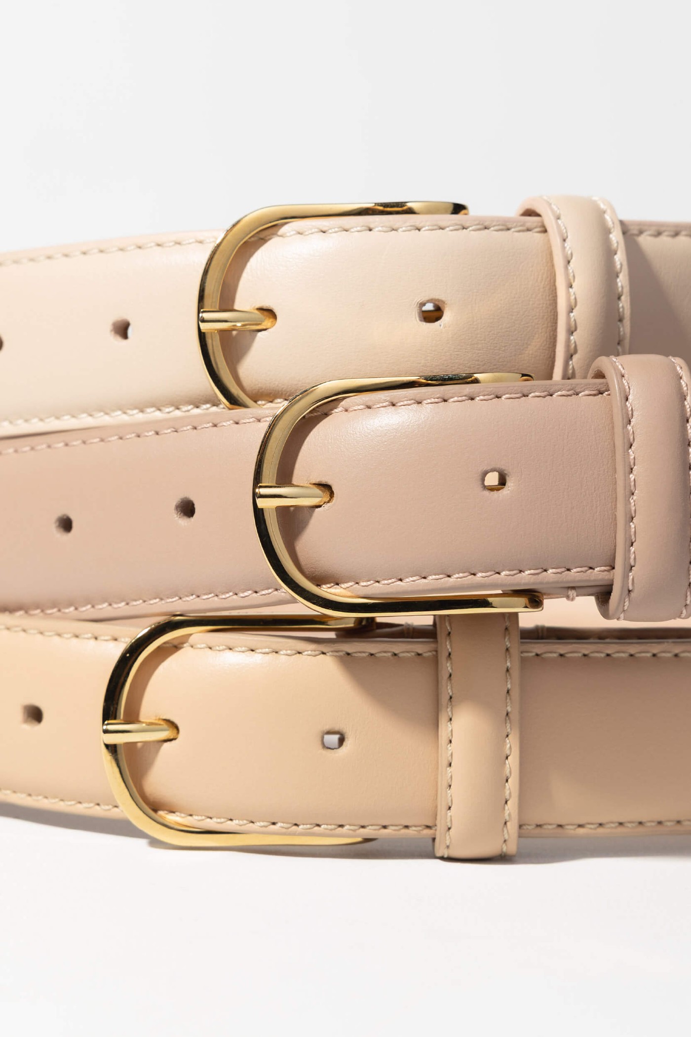 Leren Riem Dames Chase Creme