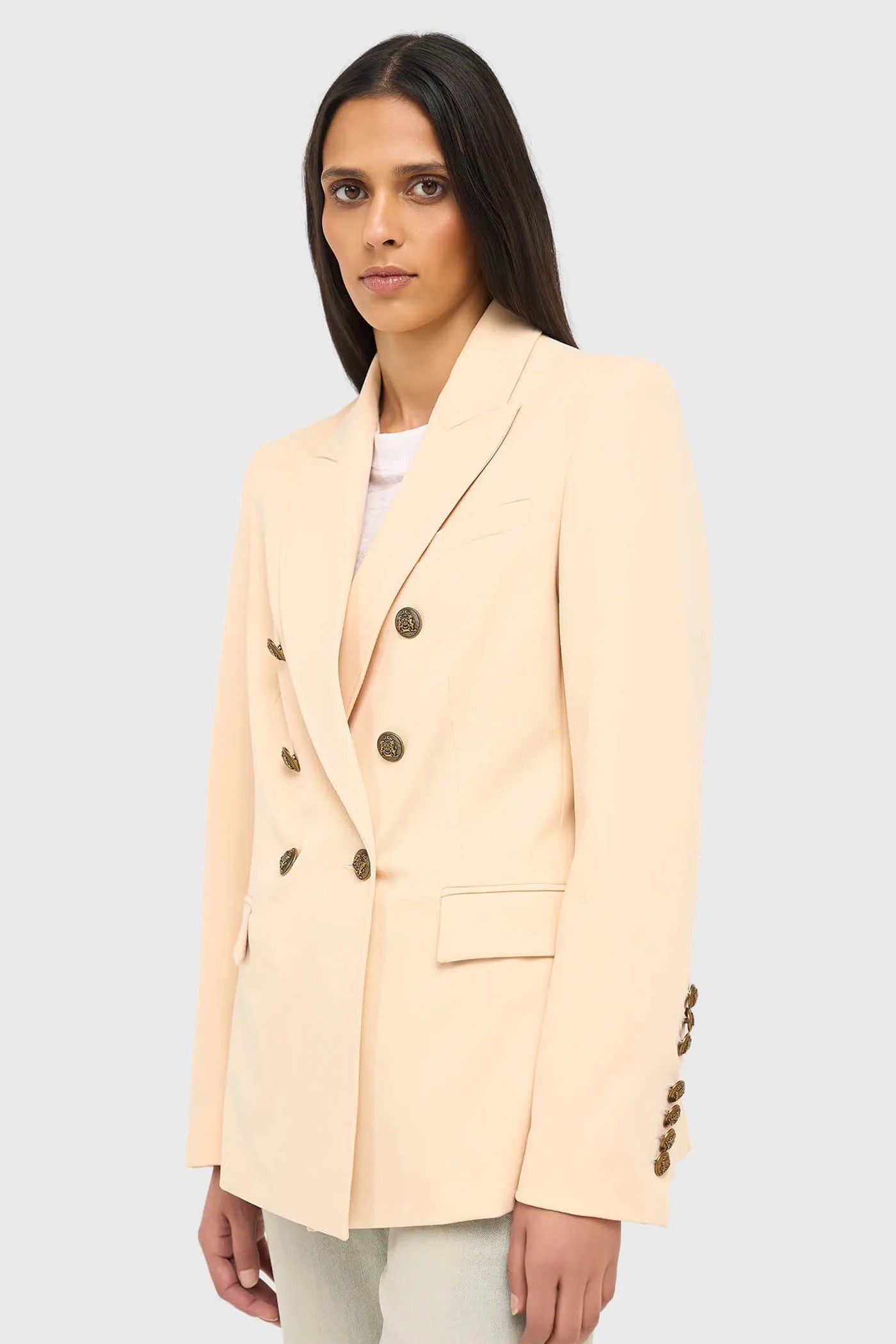 Blazer Dames Knopen Getailleerd Connor Peach