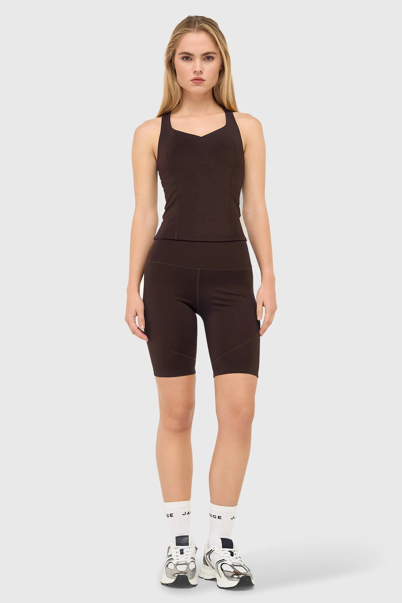 top dames sport bh yoga ryle donker bruin