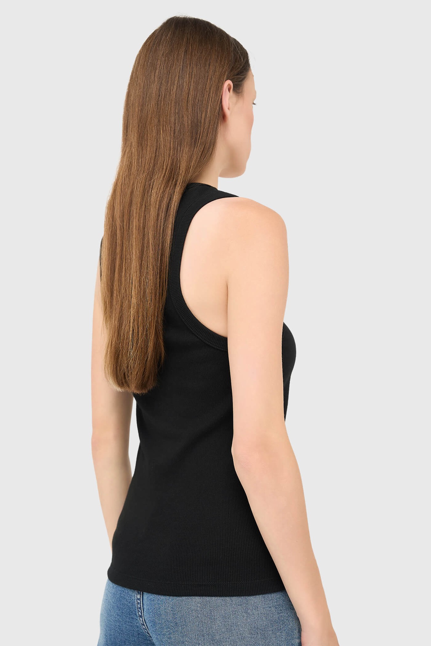 Tanktop Dames Katoen Logo Drukkers Rolf Zwart