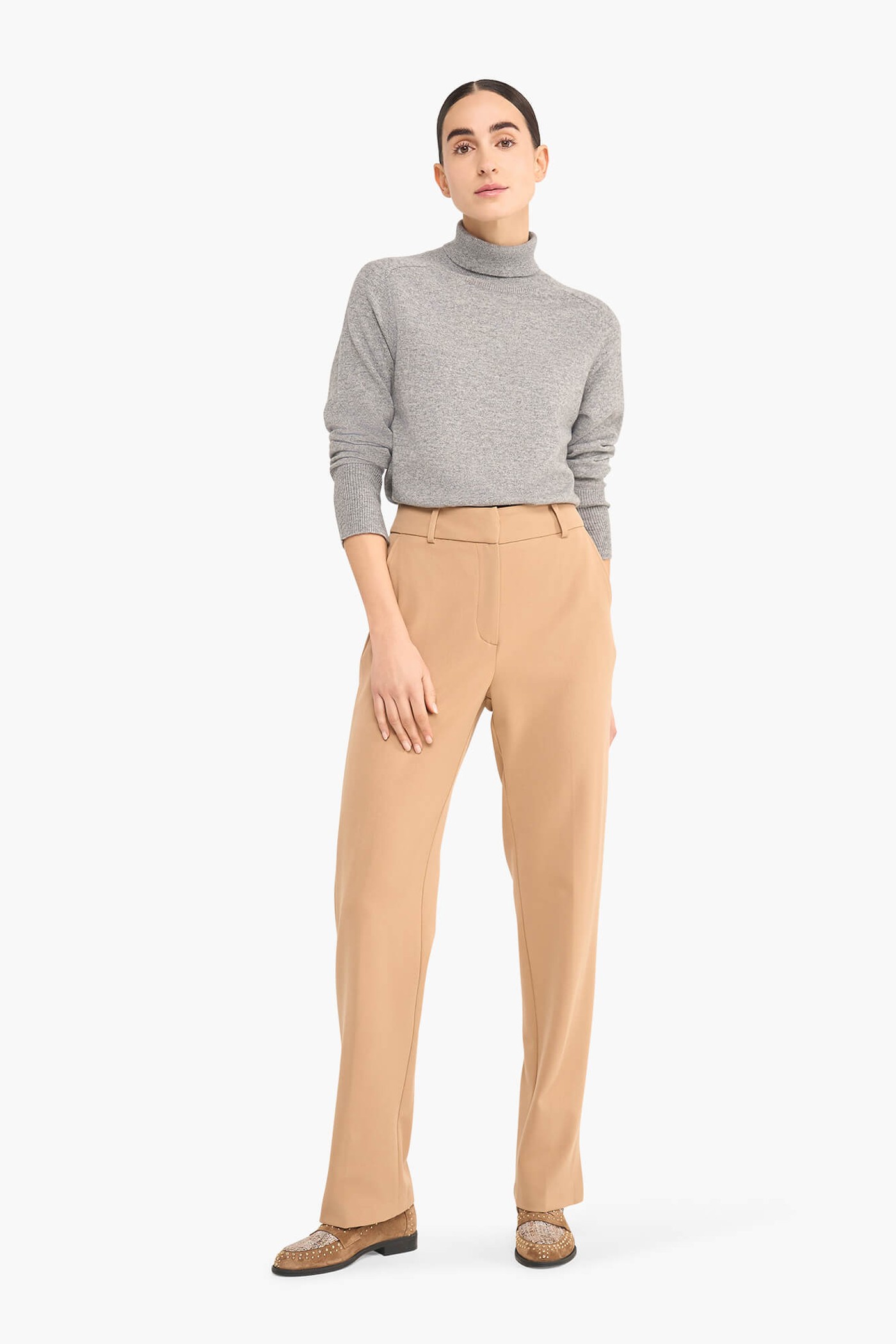 Broek Dames Splitje Marc Beige