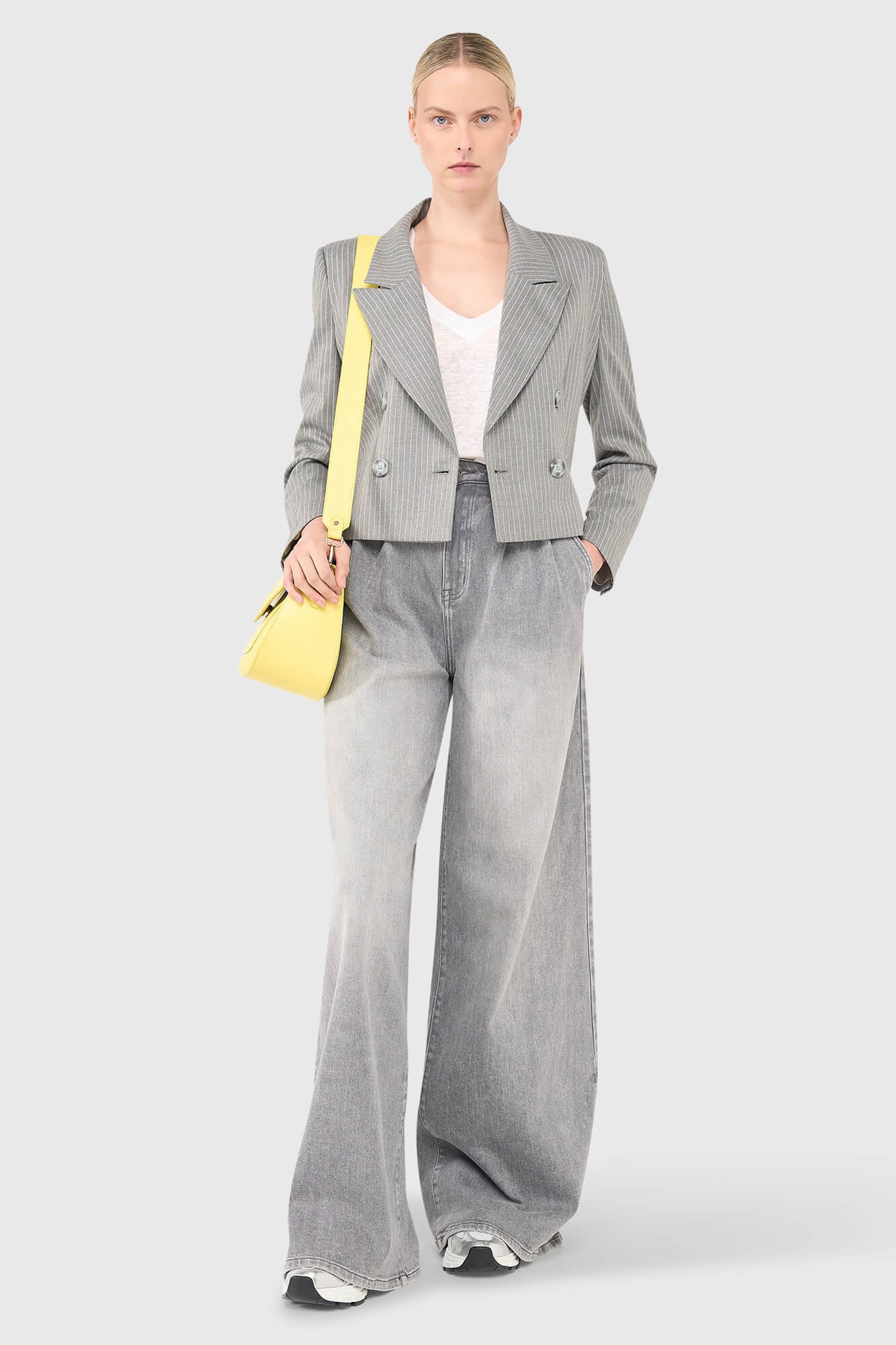 STAN BLAZER GRIJZE STREEP