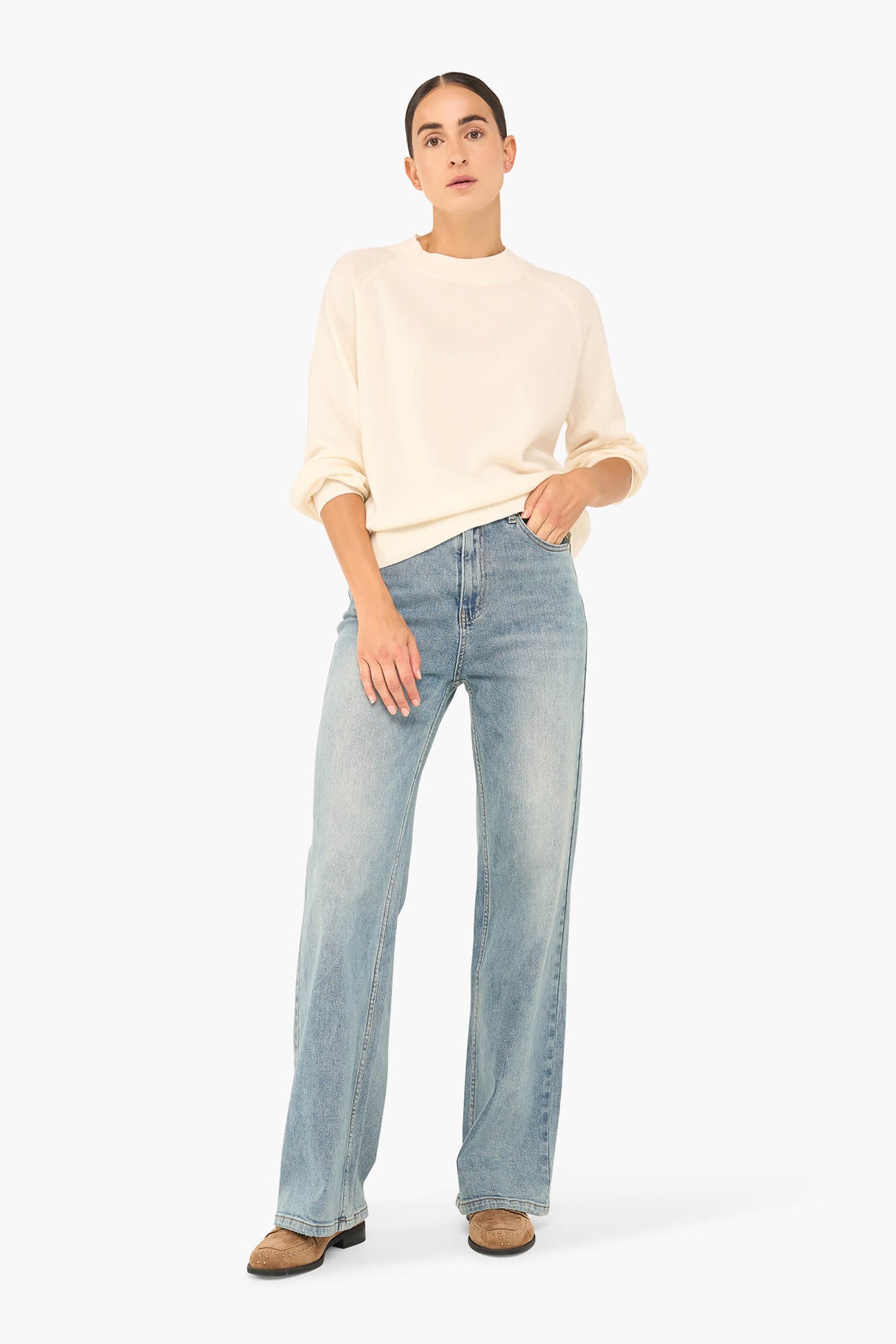 Cashmere Trui Dames Harvey Off White