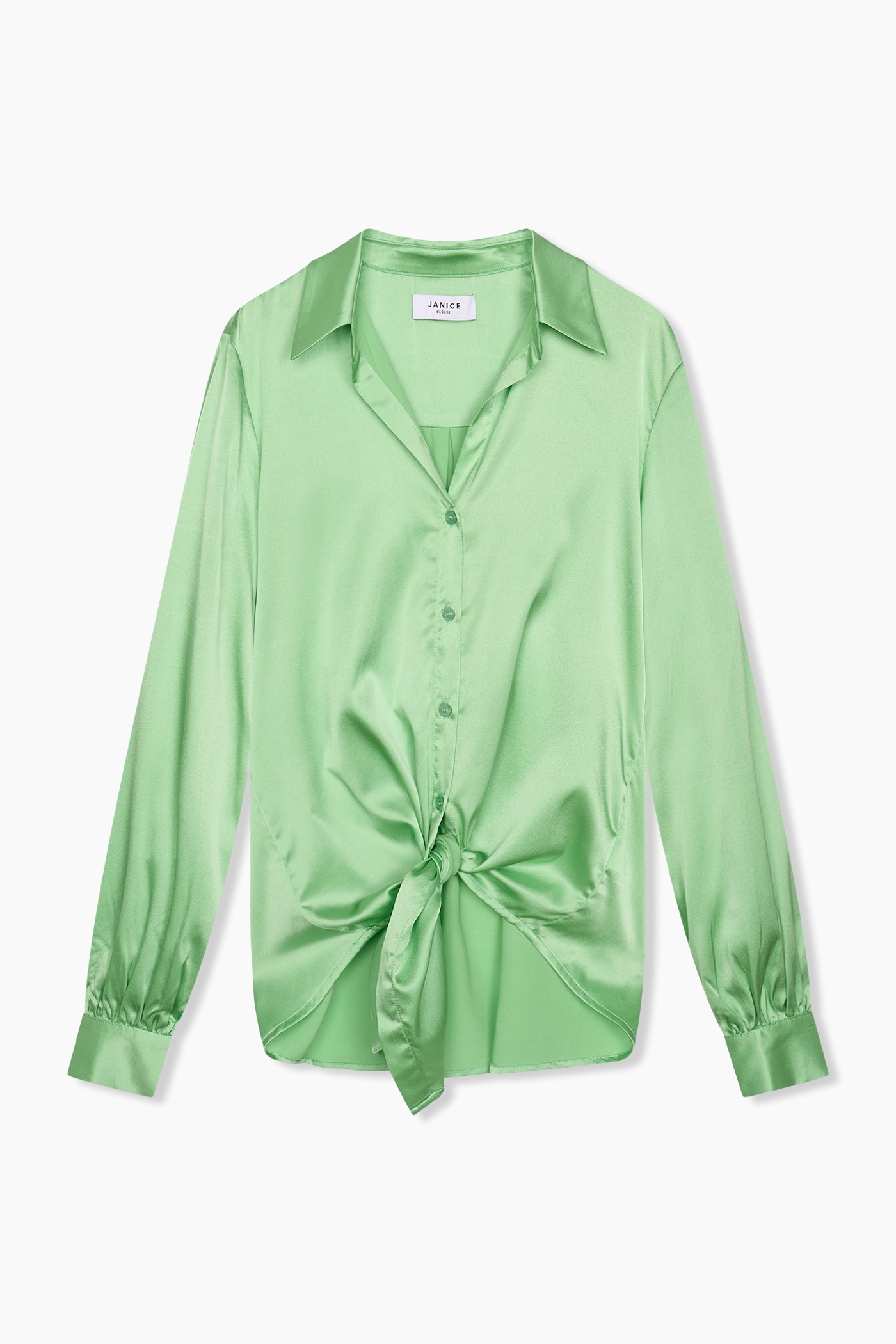 Zijden Blouse Dames Bobby Groen