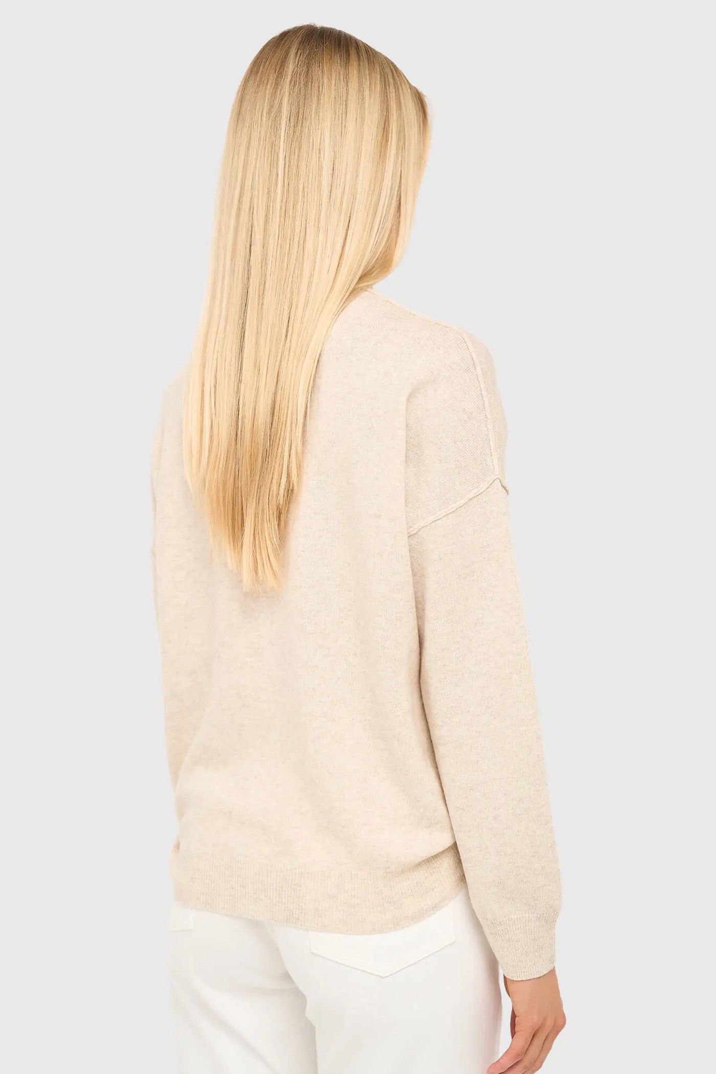 Cashmere Dames Trui Sweater Lewis Beige