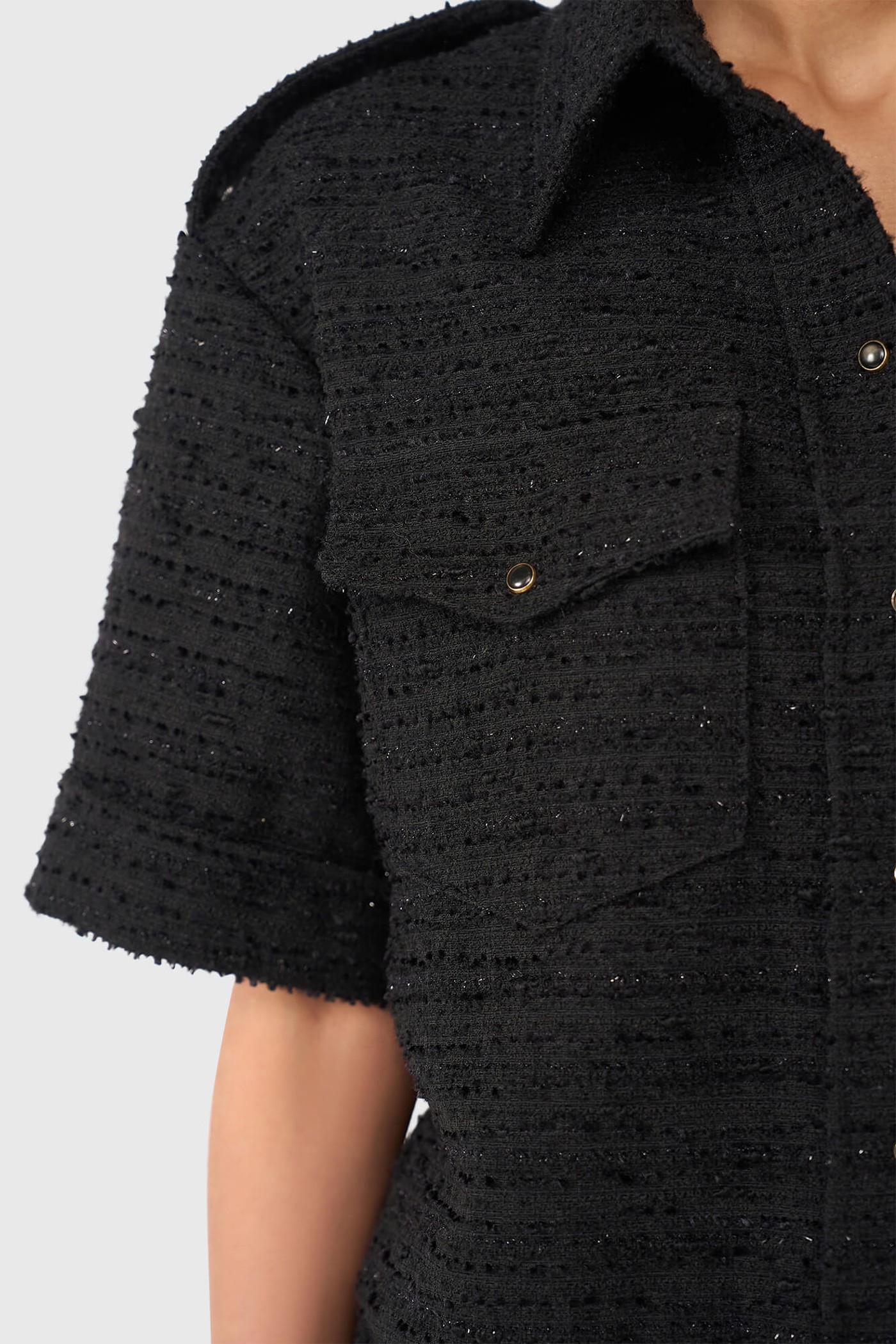 Spike Zwart Tweed Lurex