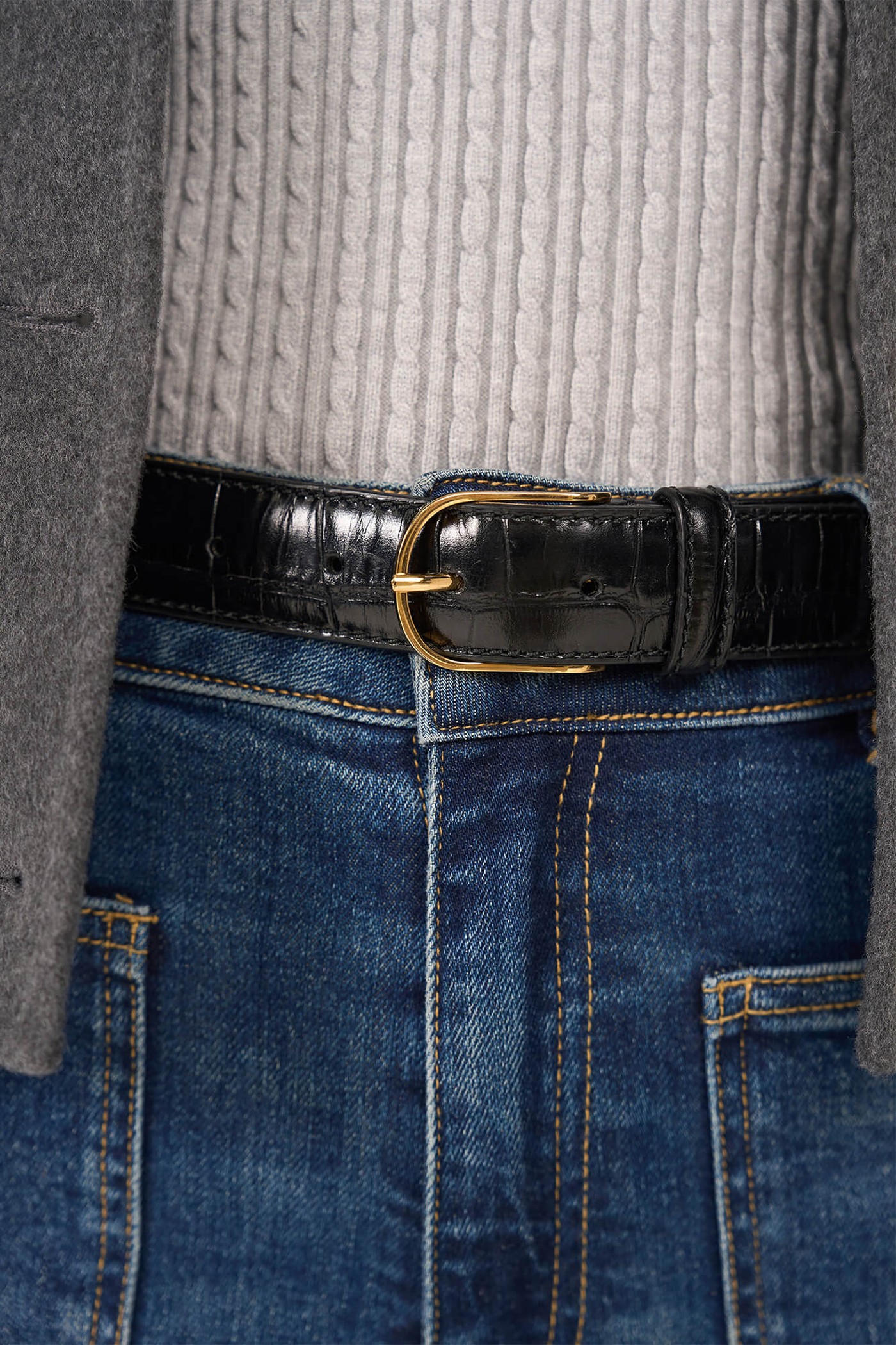 Chase Zwart Goud Croco