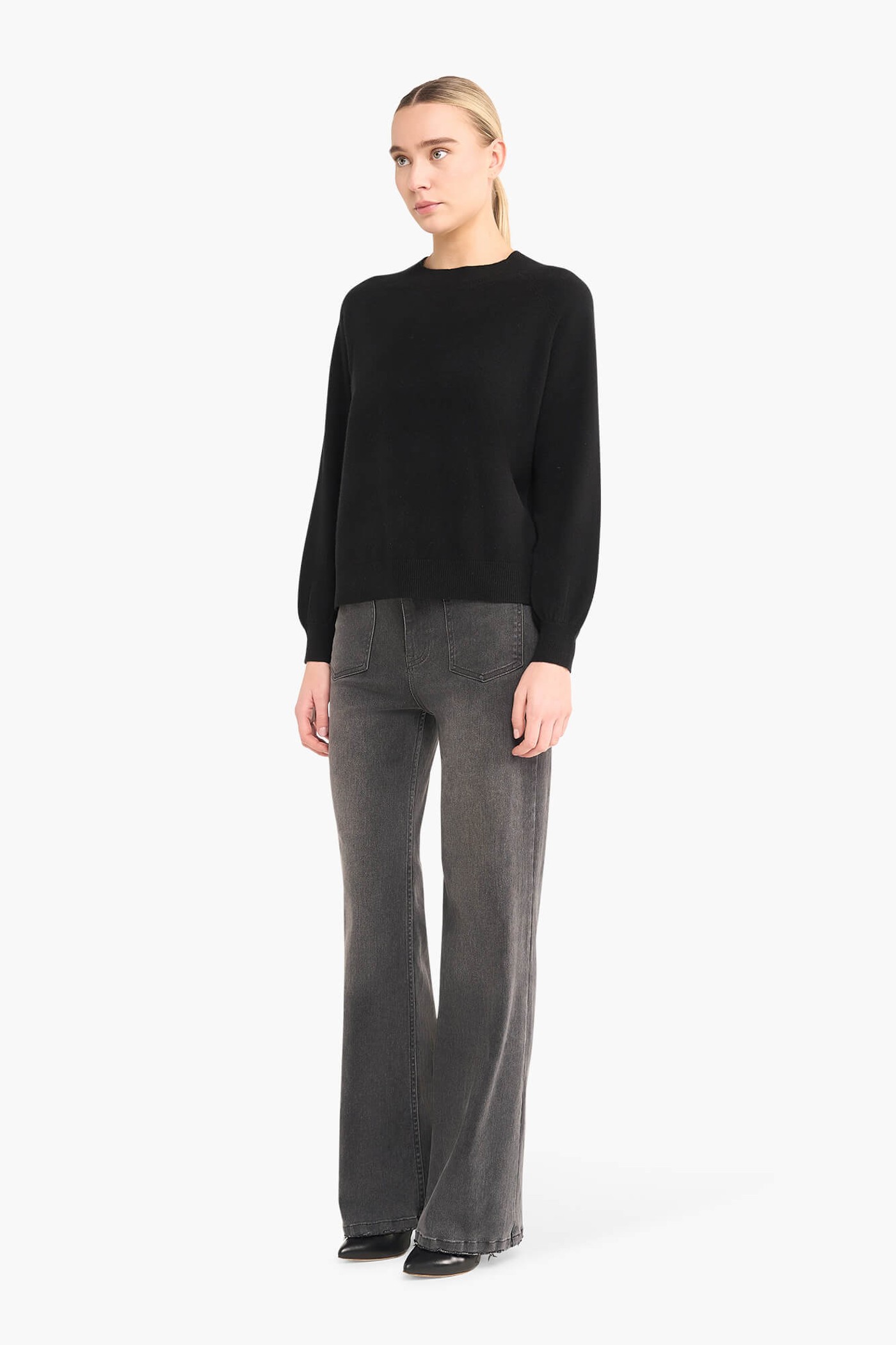 Cashmere Trui Dames Harvey Zwart