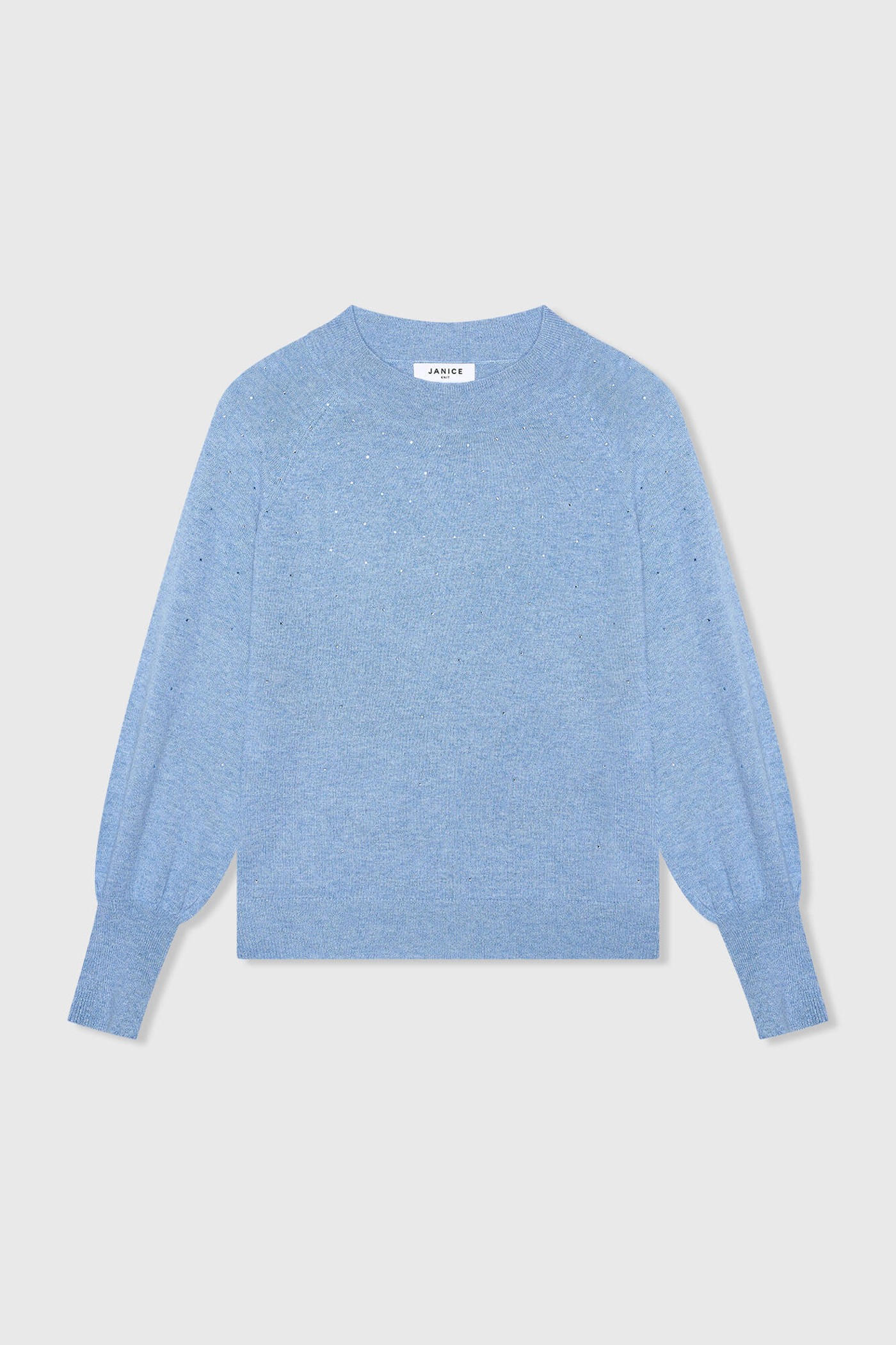Harvey Denim Blauw Steentjes