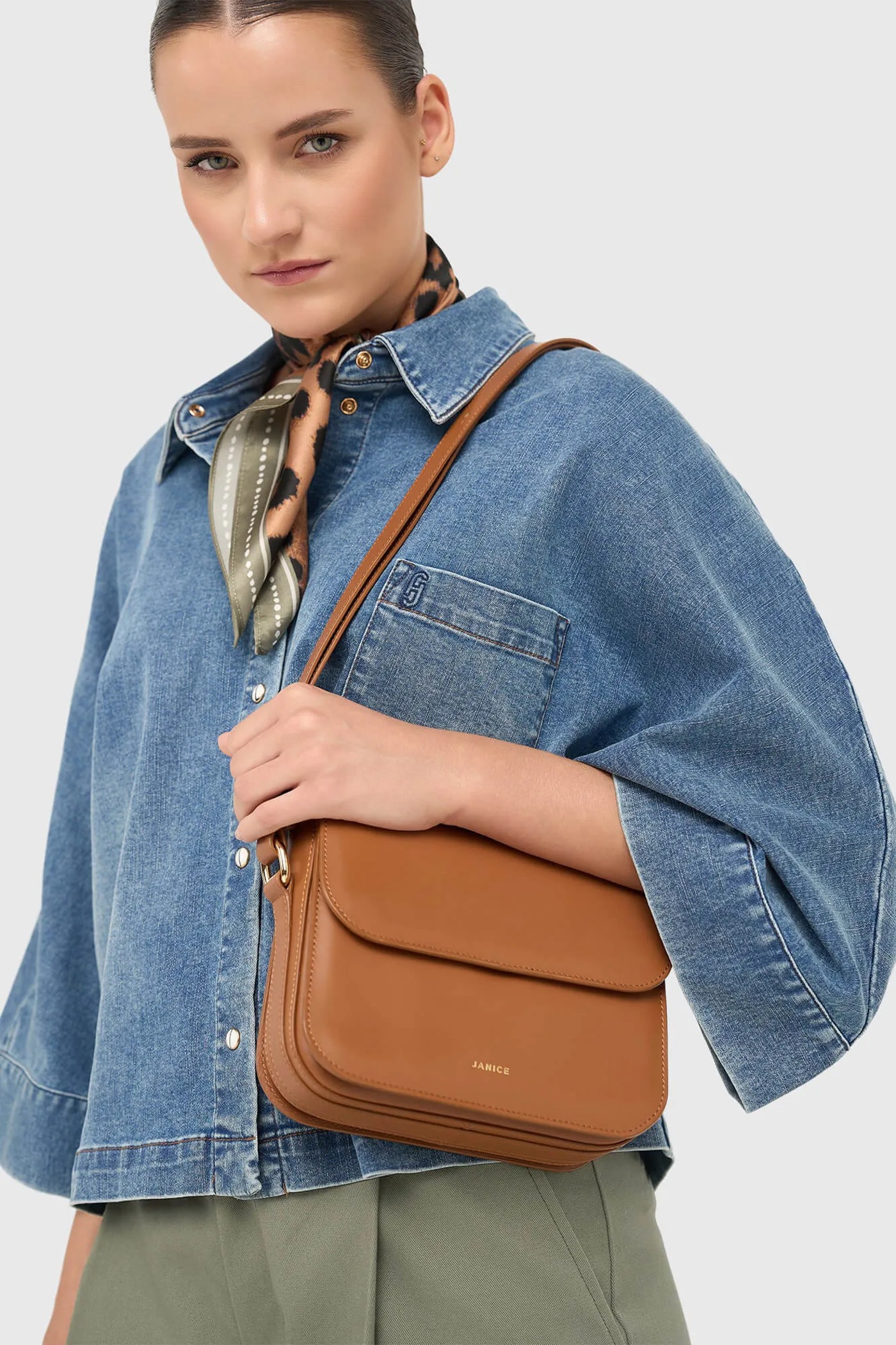 Leren Dames Tas Elias Camel