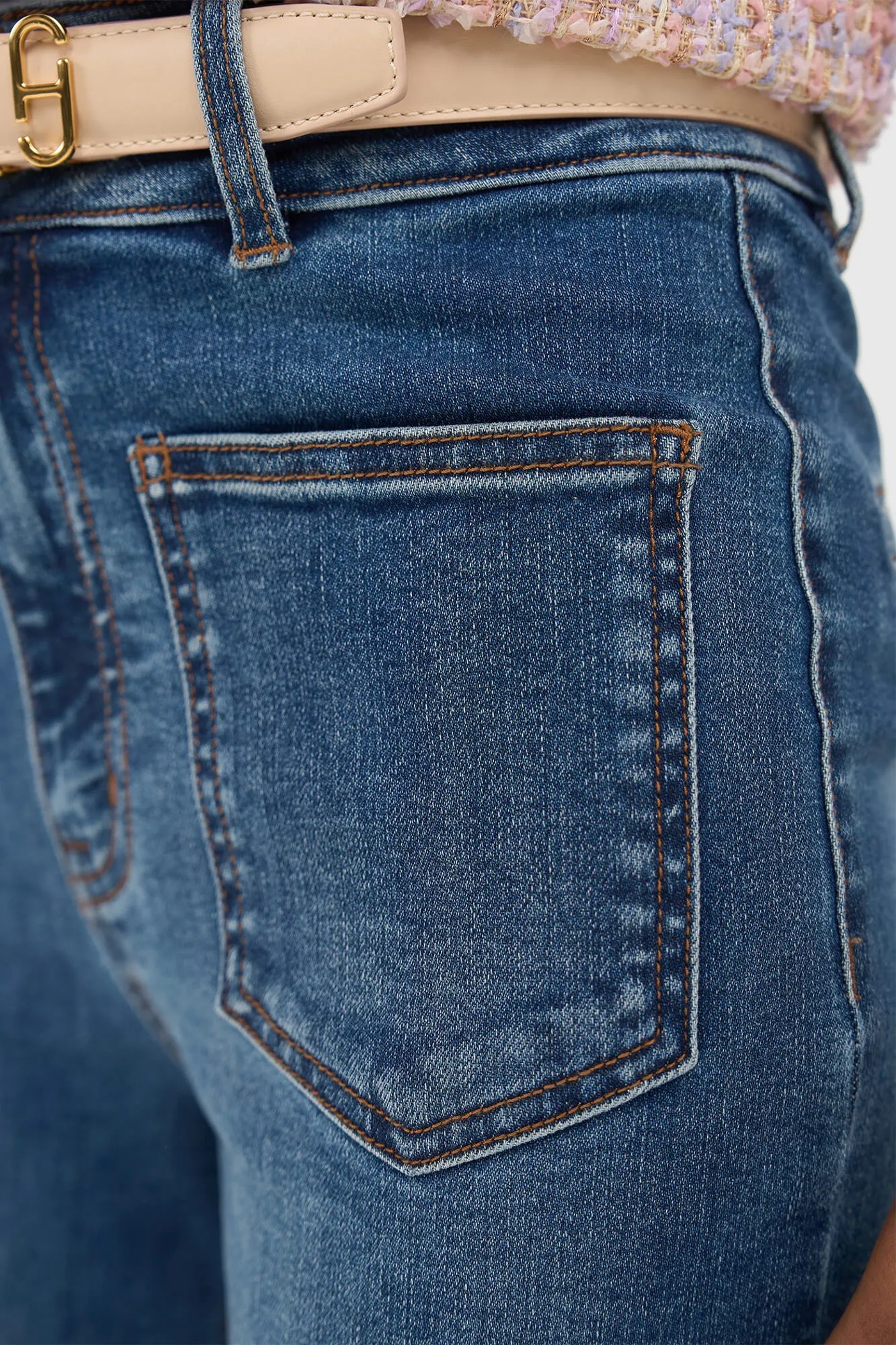 Flared Fit Dames Jeans Stretch Mid Rise Jagger Blauw 932