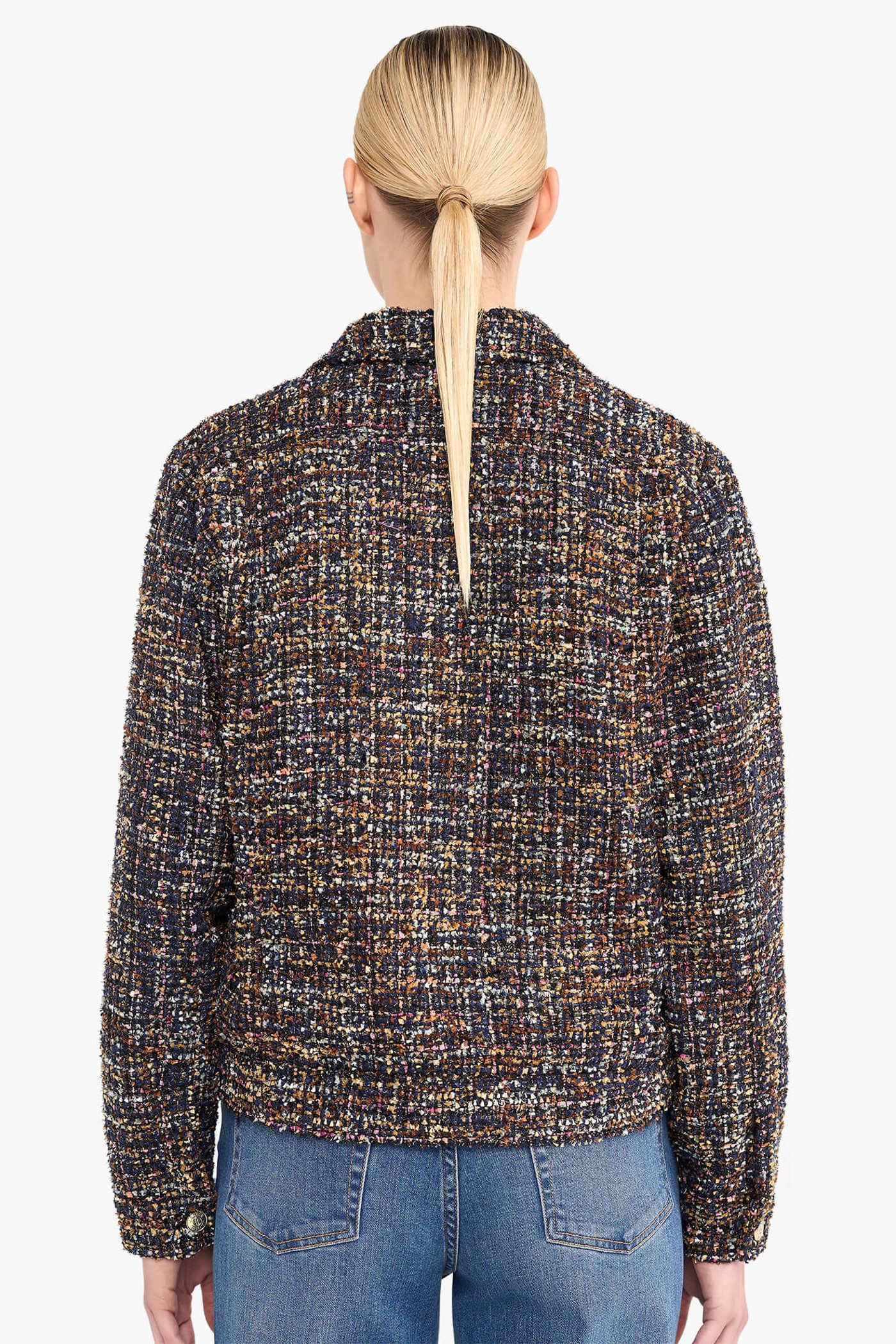 Jas Dames Kort Tweed Gregory Blauw