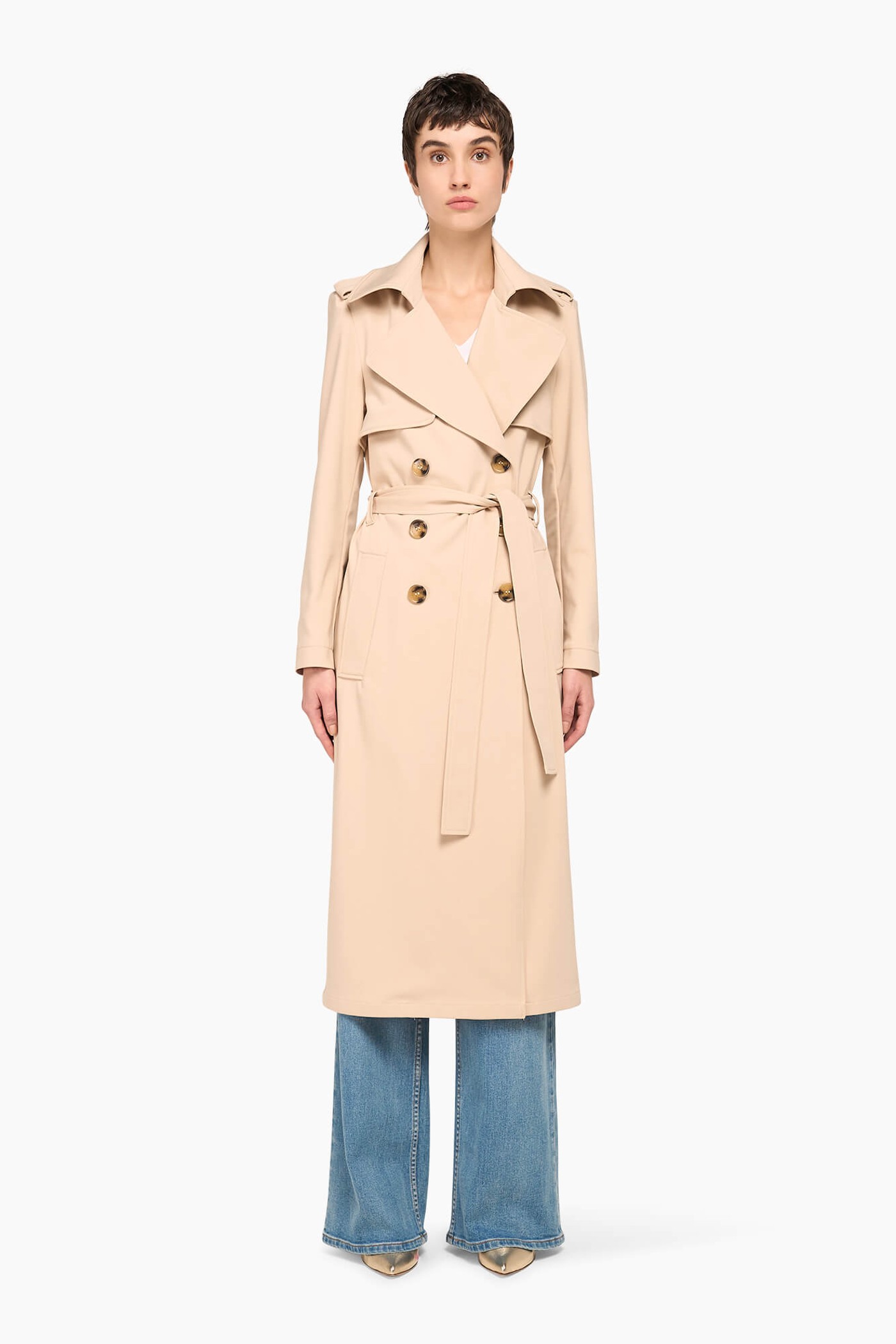 Trenchcoat Dames Robert Beige