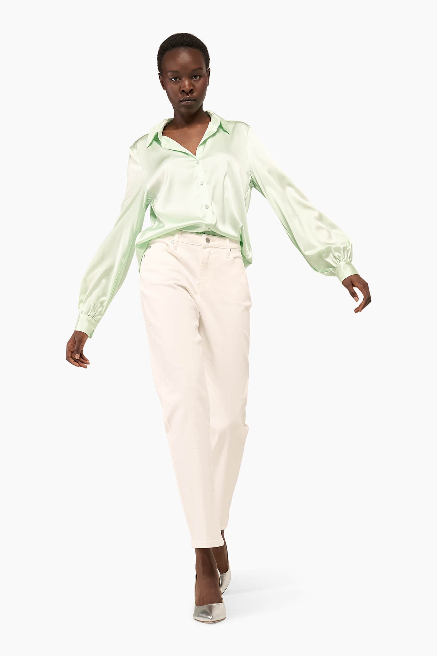 Zijden Blouse Dames Bobby Mint