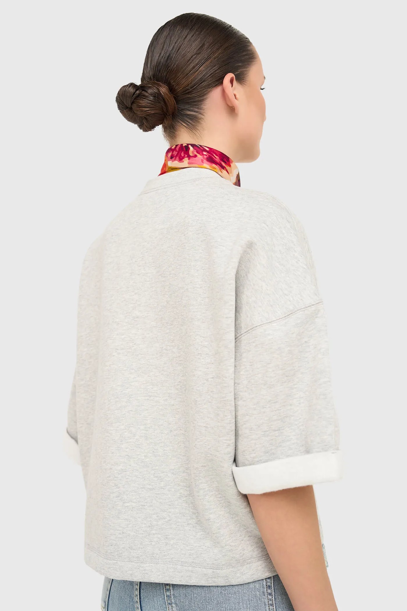 Sweater Dames Katoen Grijs Aiden