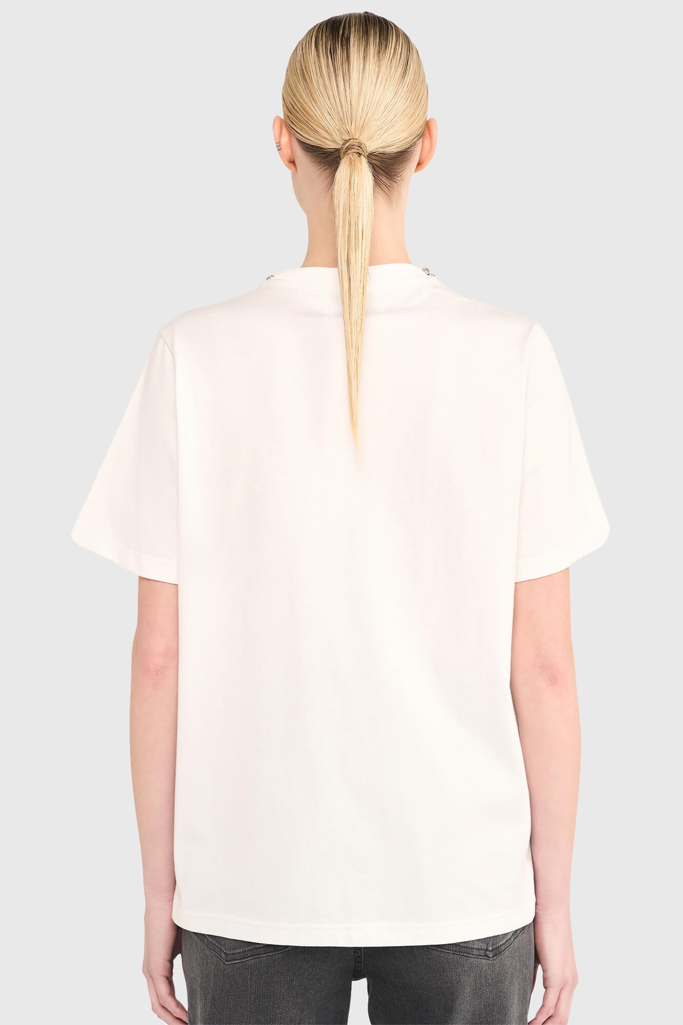 Shirt Dames Steentjes Rock Wit