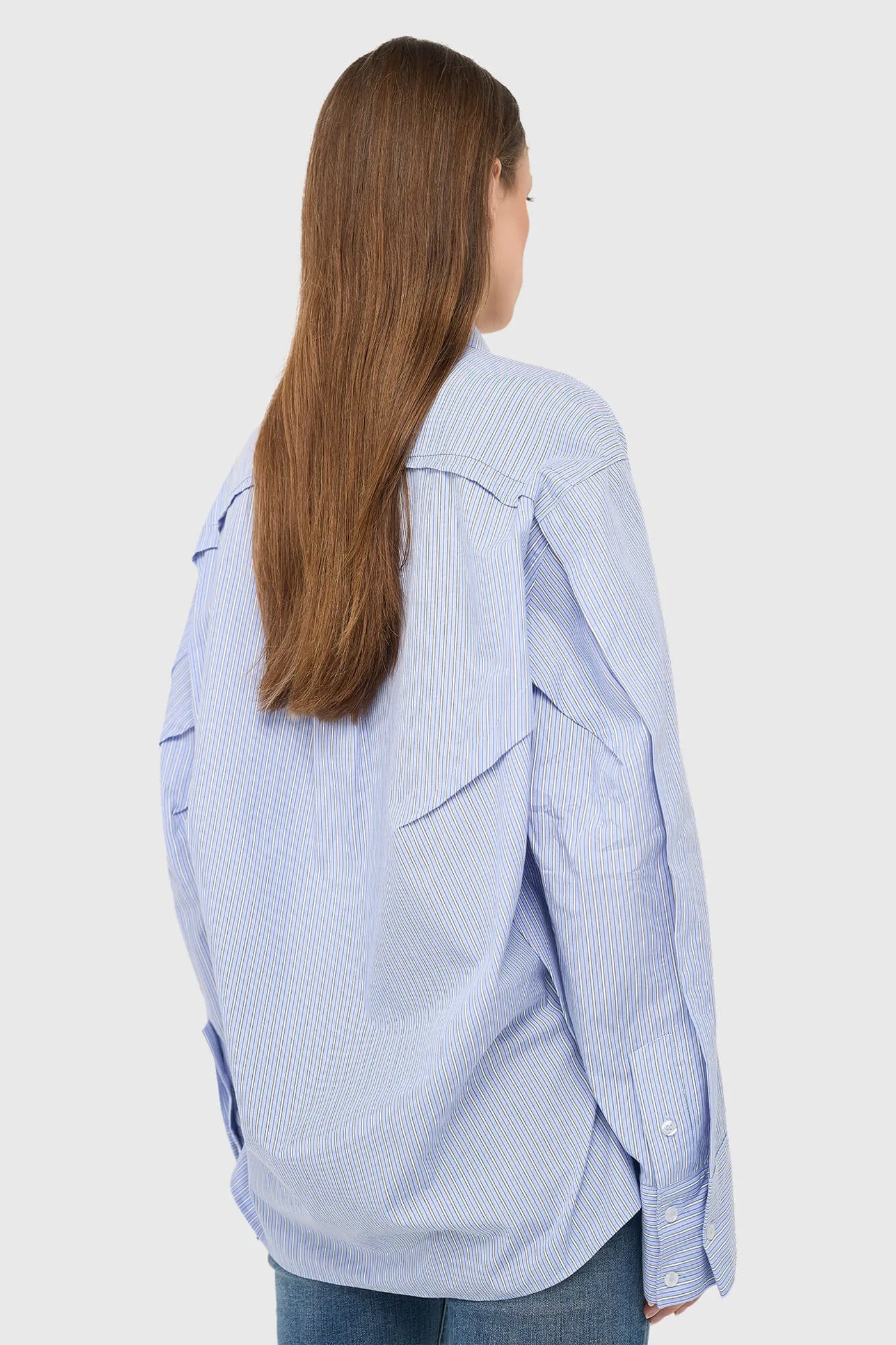 Blauwe Gestreepte Dames Blouse Phil