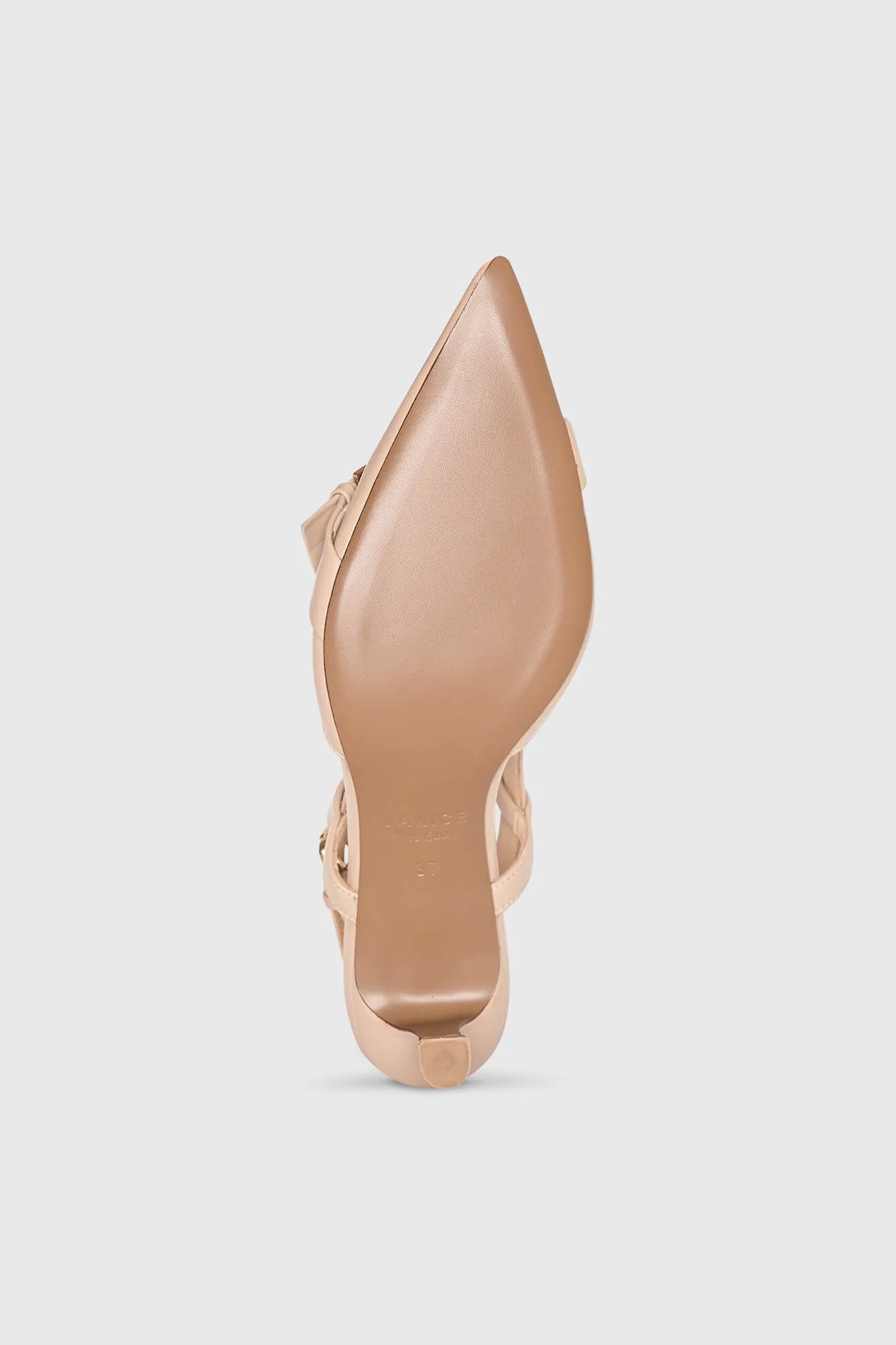 Slingbacks Dames Leer Hakje Beige Elio