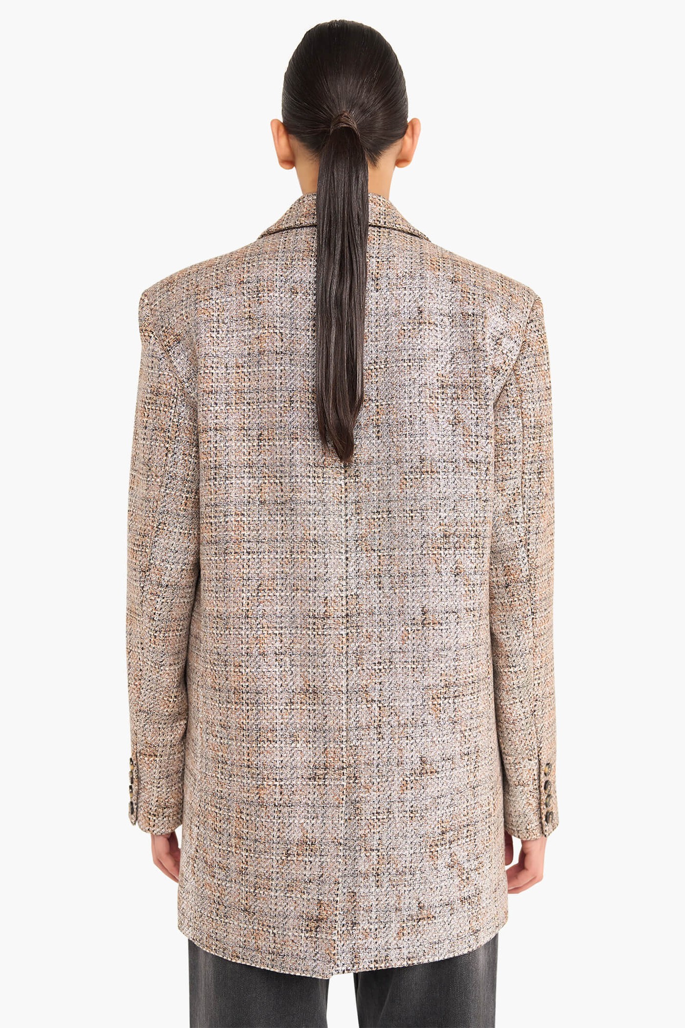 Oversized Blazer Dames Hank Bruin Zilver Metallic