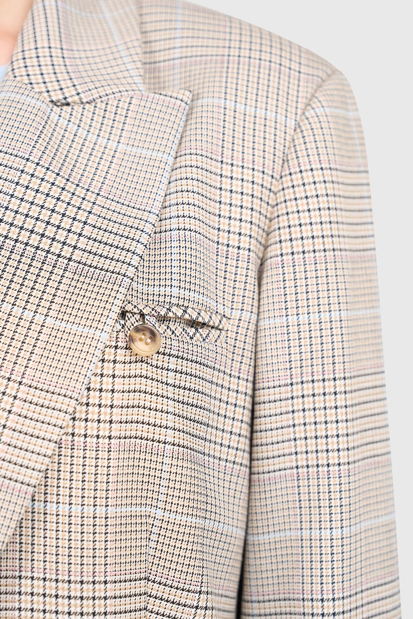 Hank Blazer Ruit Beige