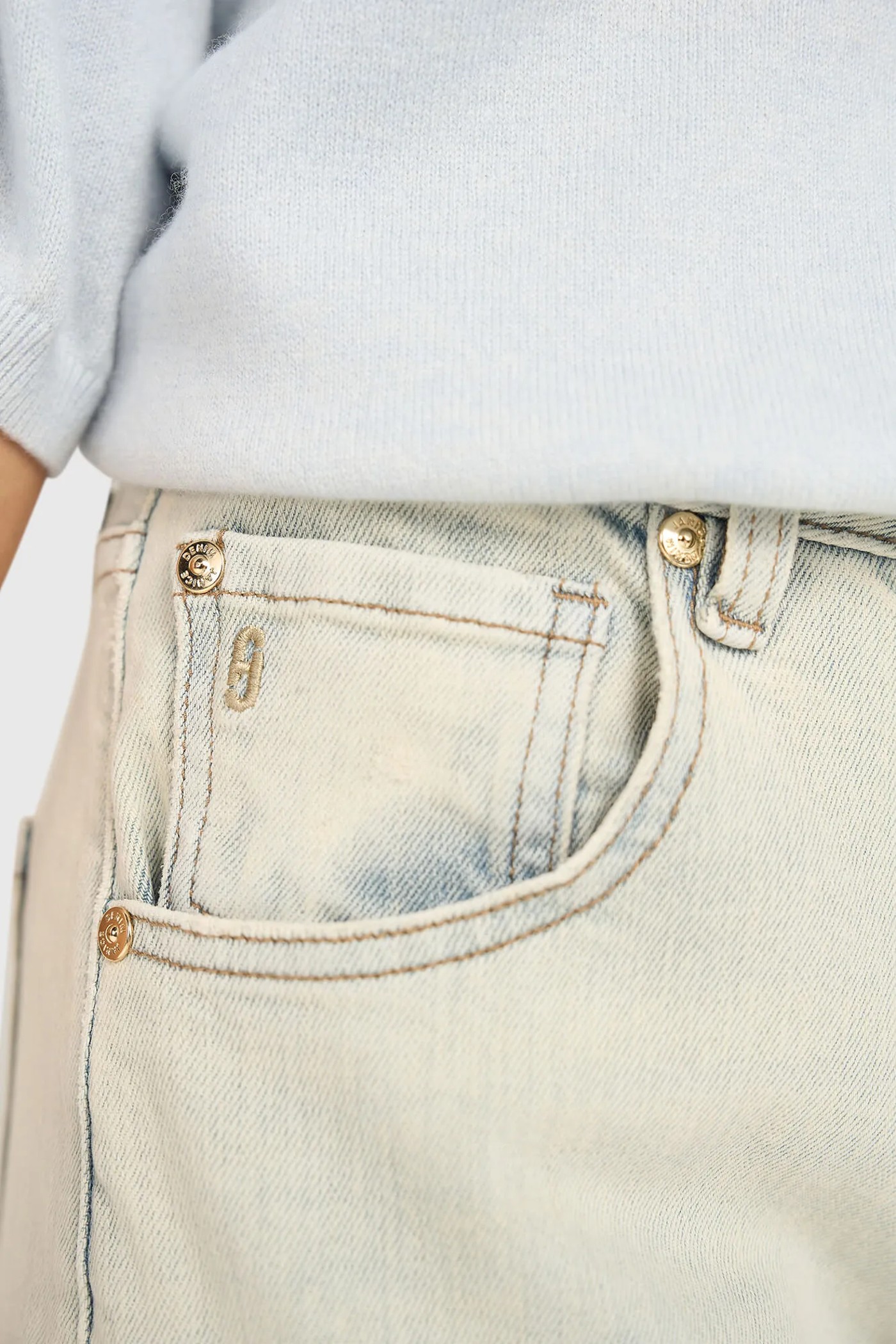 Barrel Jeans Dames Stretch Mid Rise Baxter Blauw 004