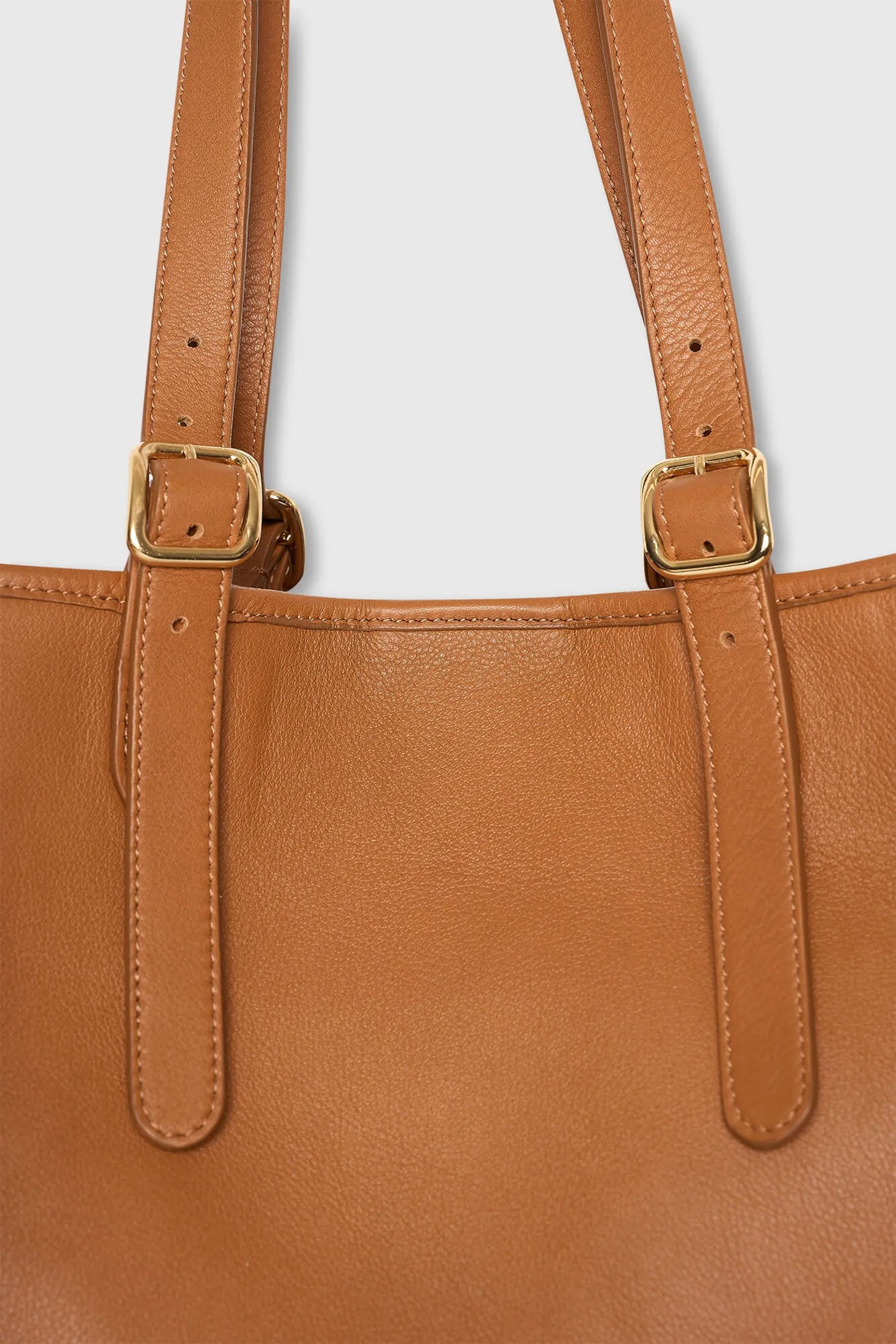 Leren Dames Handtas Shopper Harper Camel
