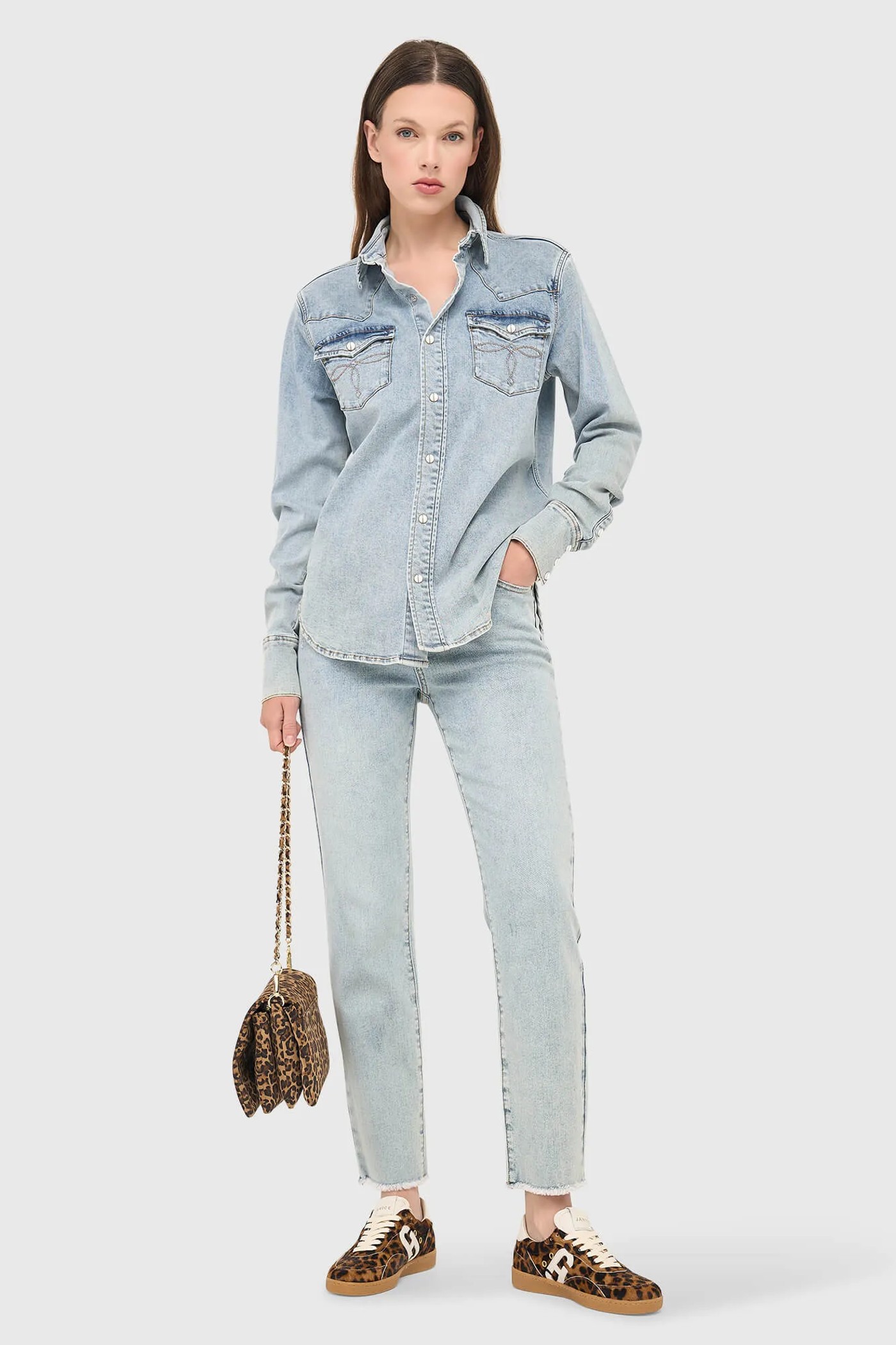 Denim Blouse Dames Stretch Levi 565