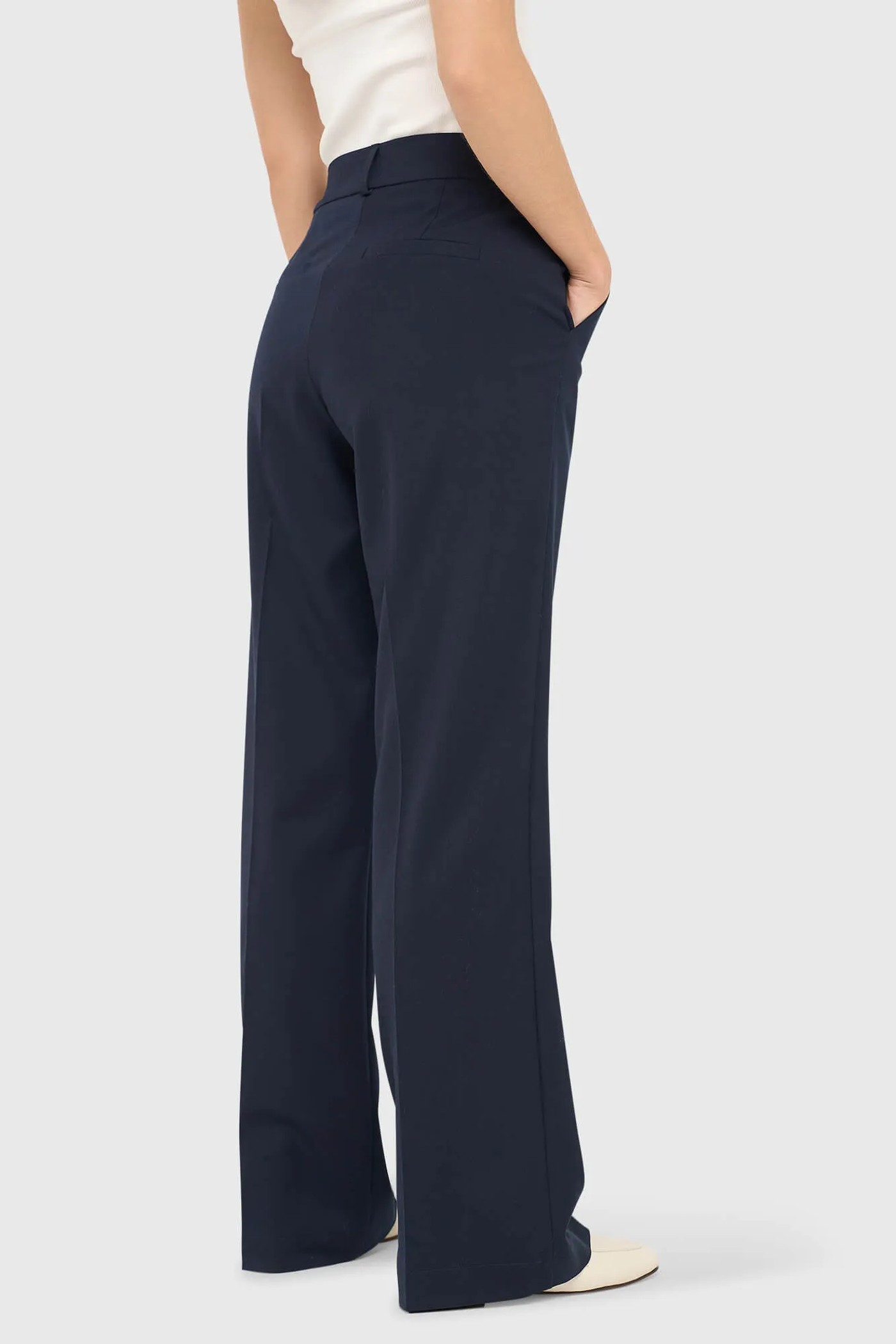 Broek Dames Rechte Wijde Pijp Emil Blauw